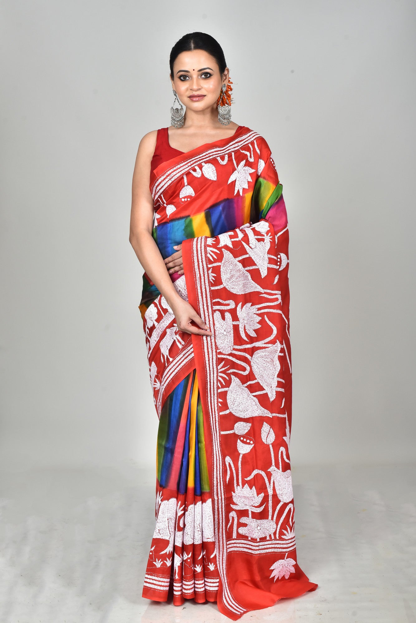 BANGALORE SILK DIY KANTHA SAREE Thumbnail