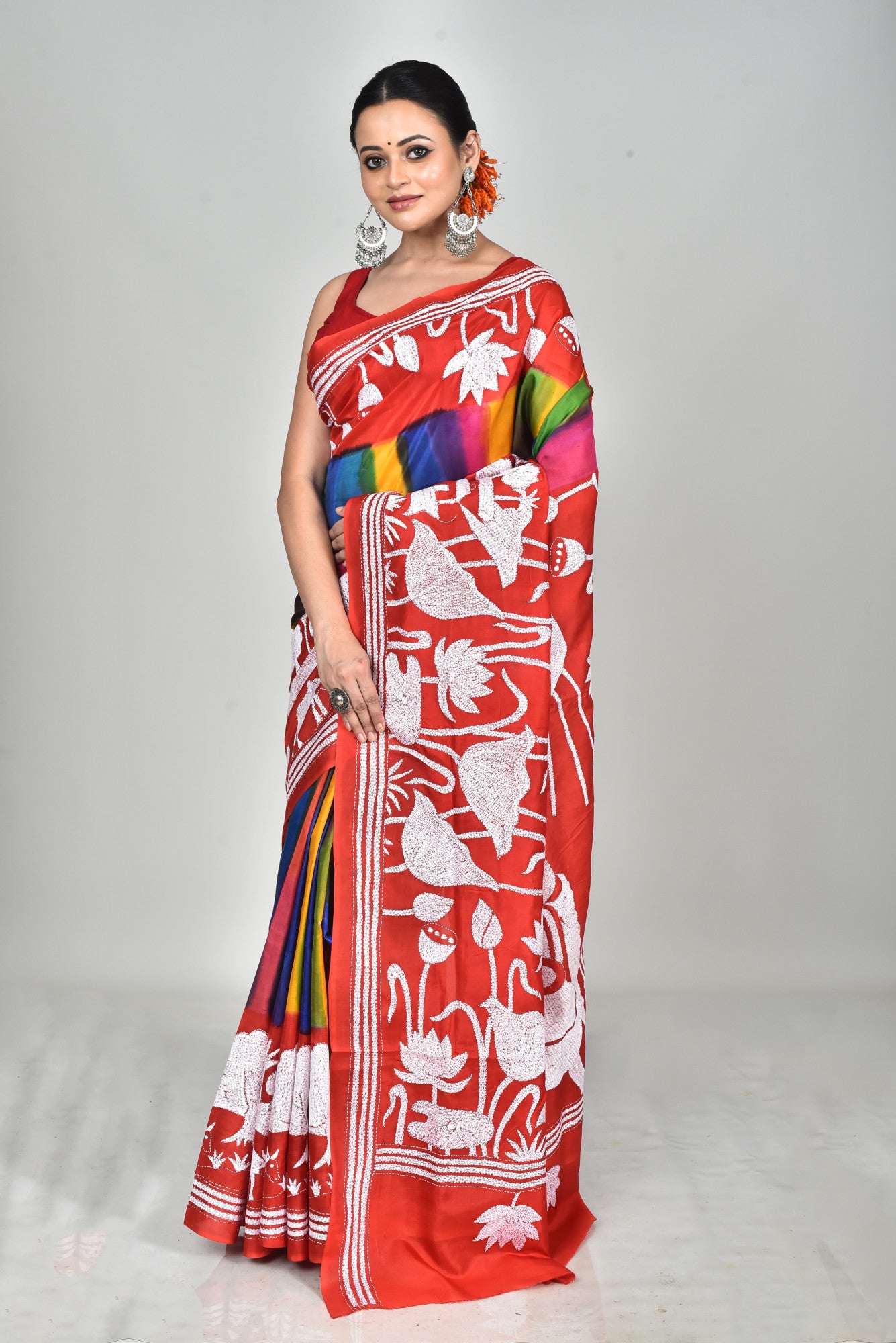 BANGALORE SILK DIY KANTHA SAREE Thumbnail