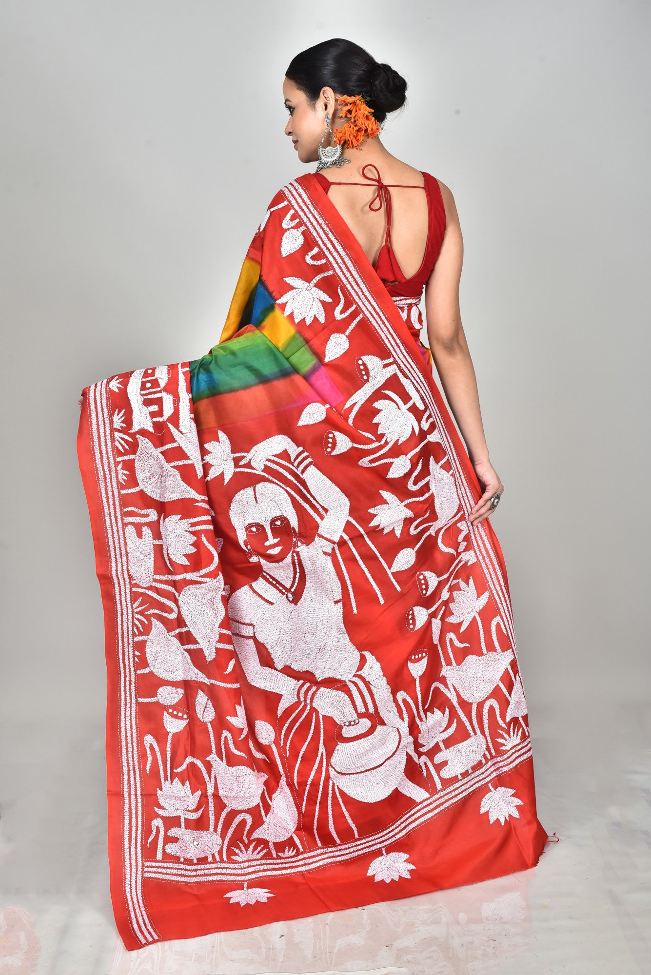 BANGALORE SILK DIY KANTHA SAREE Thumbnail