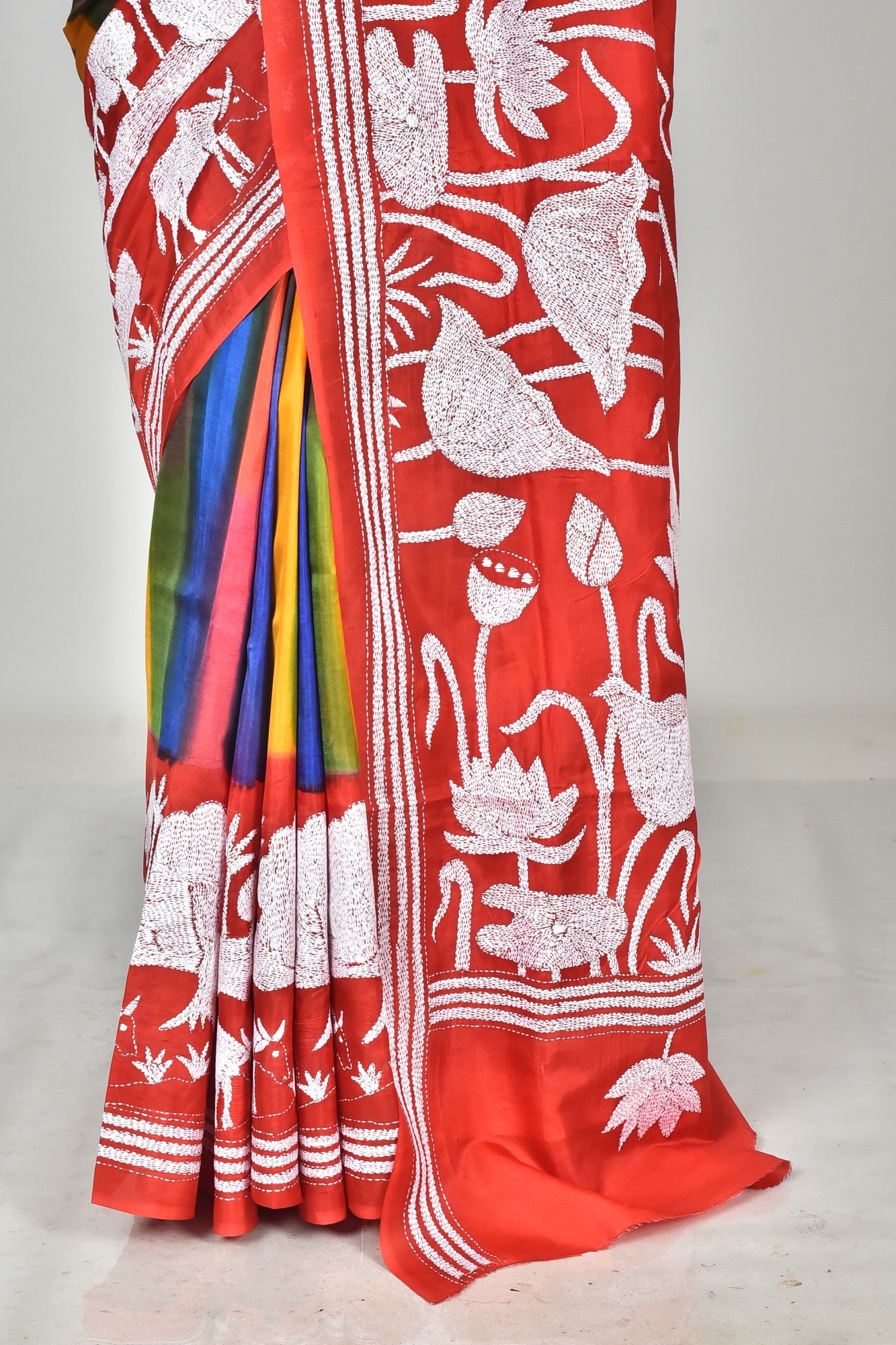 BANGALORE SILK DIY KANTHA SAREE Thumbnail