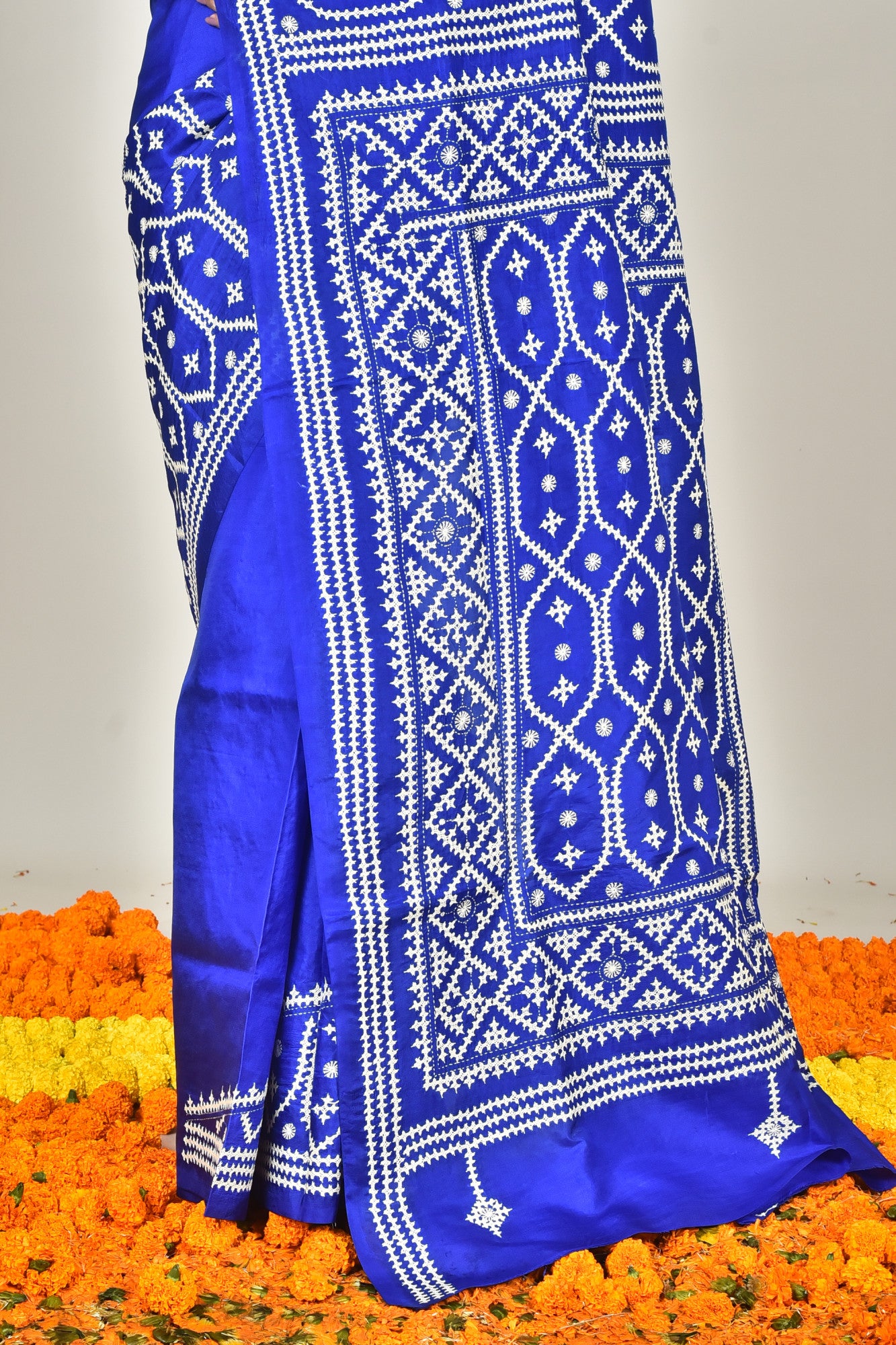BANGALORE SILK GUJRATI STITCH SAREE Thumbnail