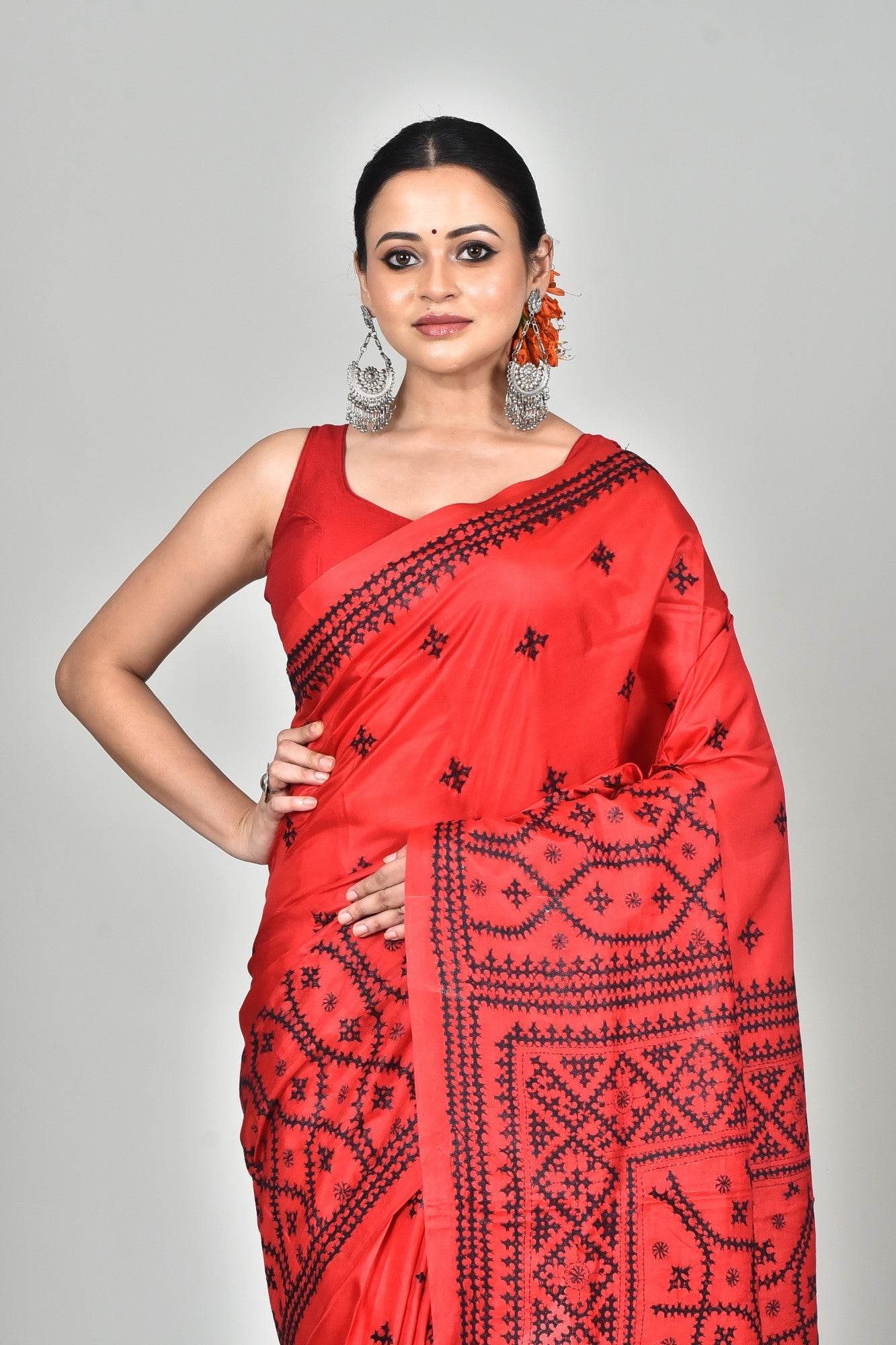 BANGALORE SILK GUJRATI STITCH SAREE Thumbnail