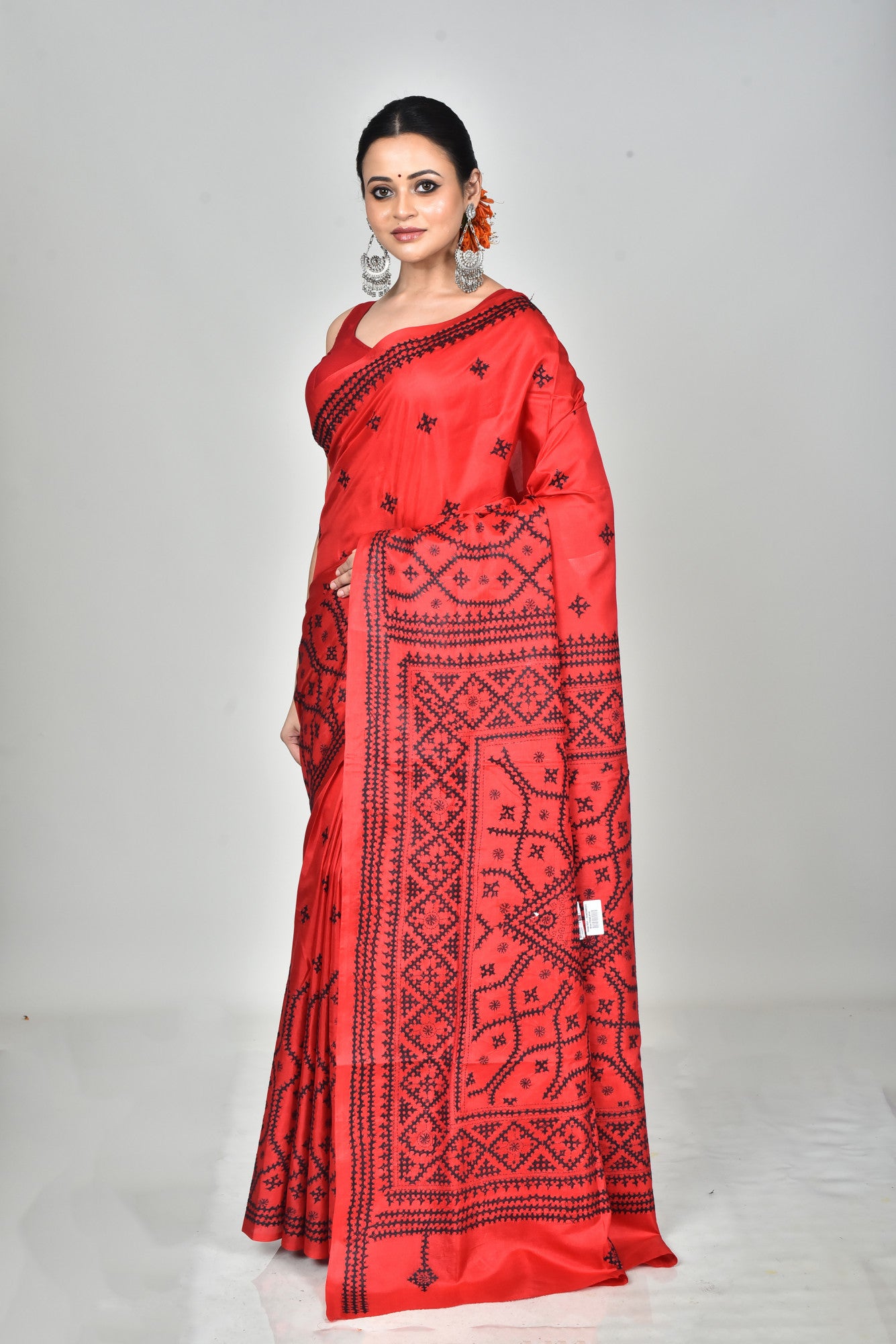 BANGALORE SILK GUJRATI STITCH SAREE Thumbnail