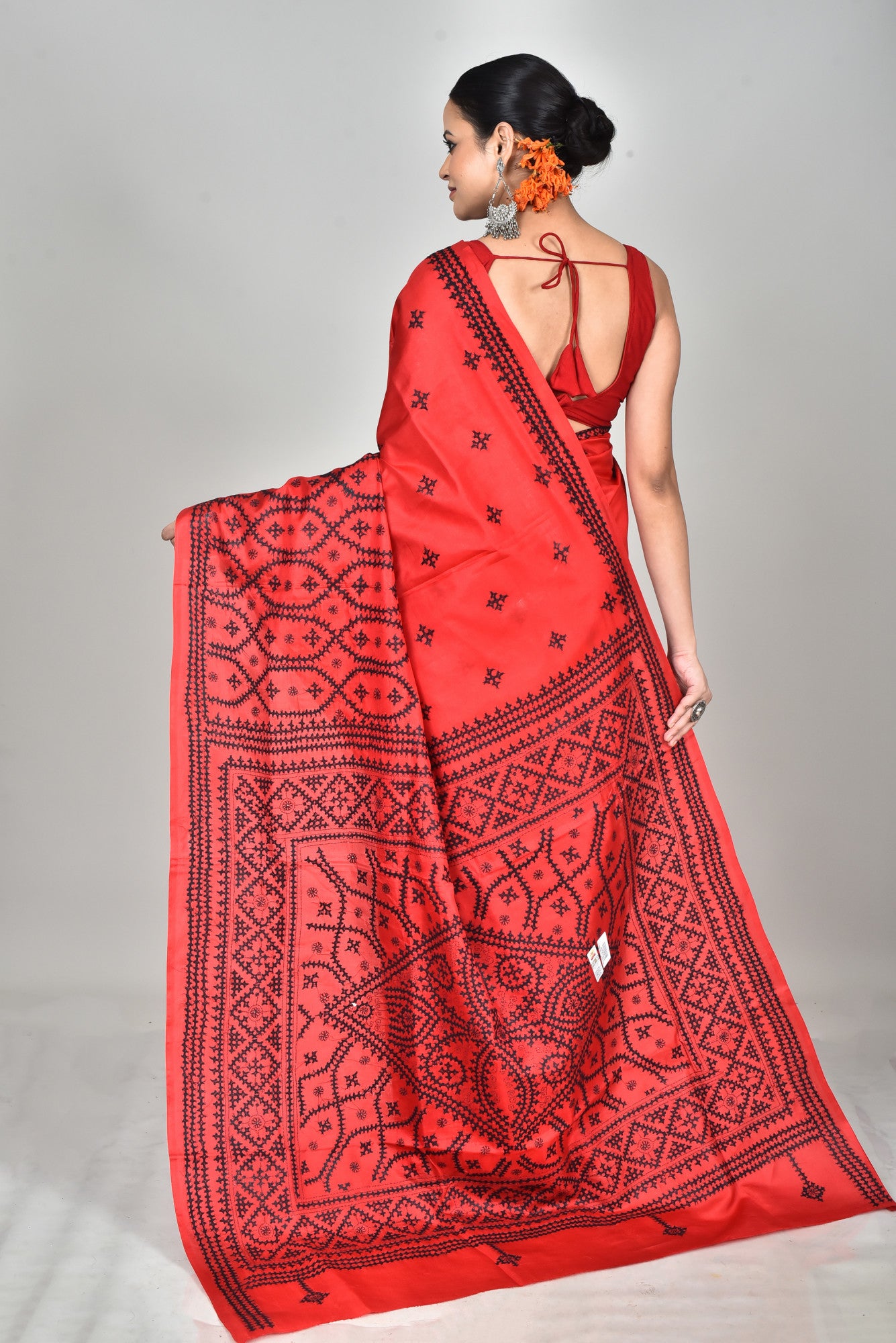 BANGALORE SILK GUJRATI STITCH SAREE Thumbnail