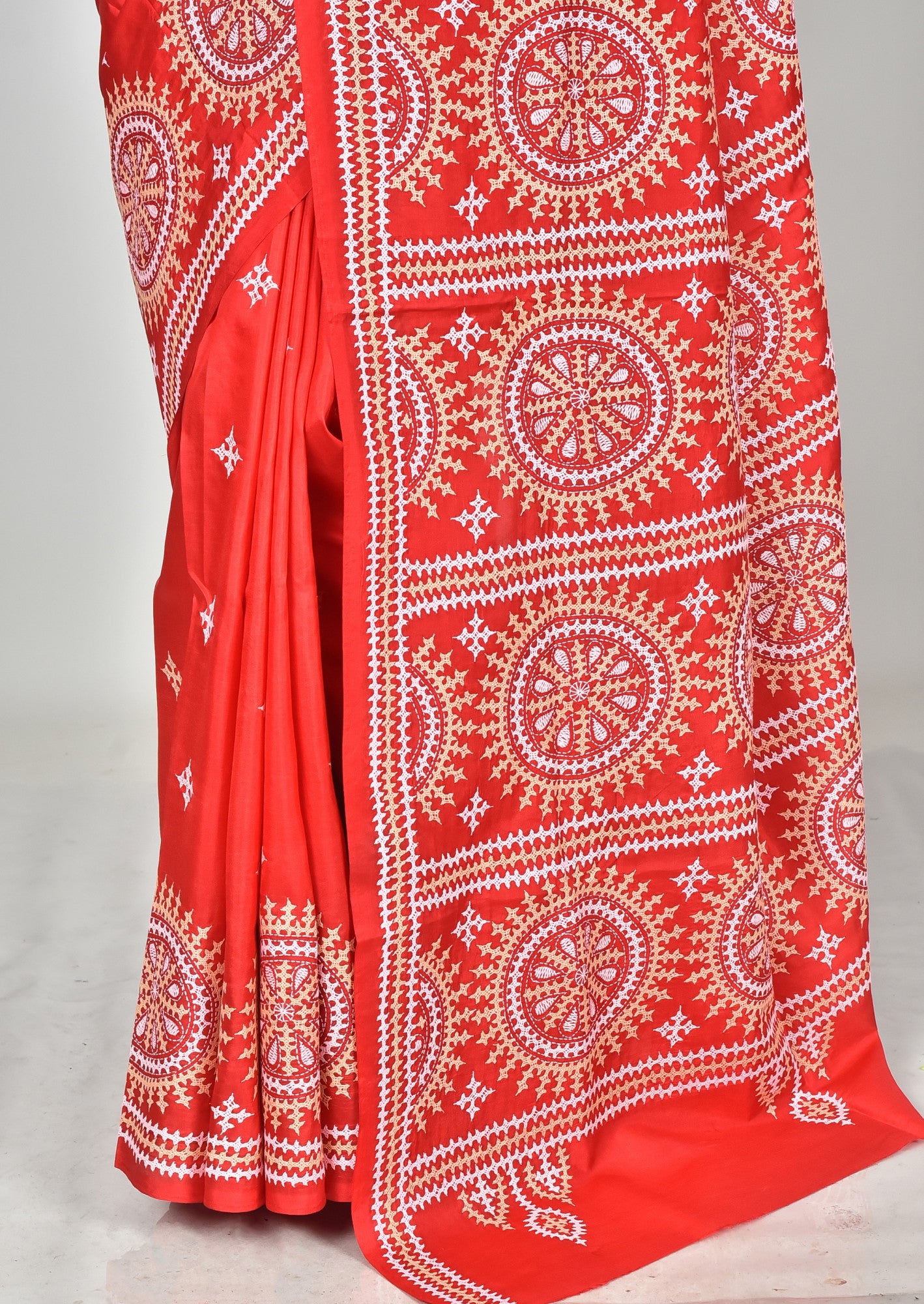 BANGALORE SILK GUJRATI STITCH SAREE Thumbnail