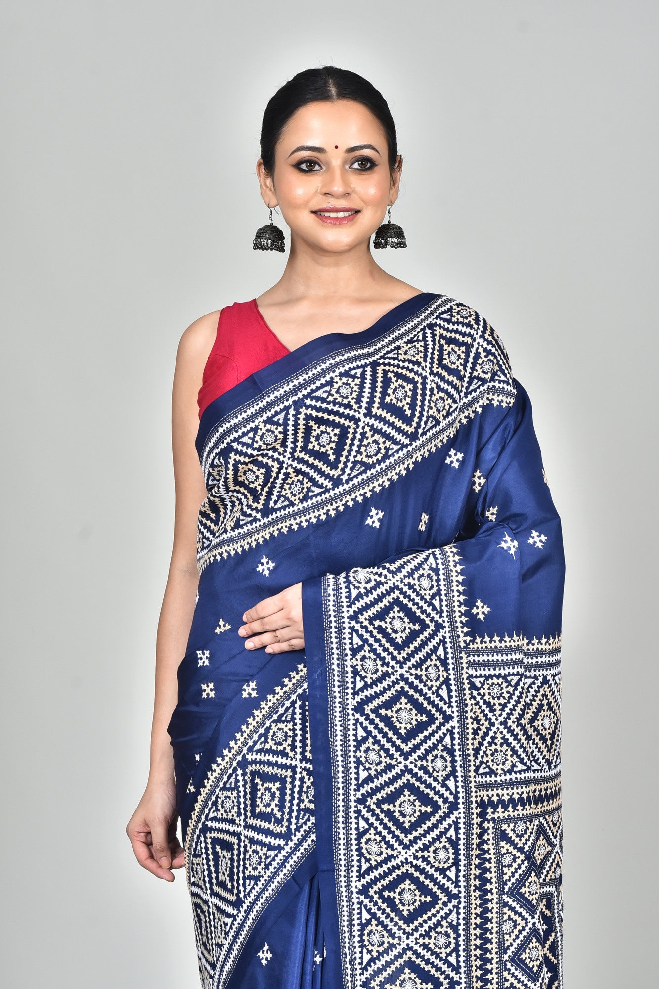 BANGALORE SILK GUJRATI STITCH SAREE Thumbnail