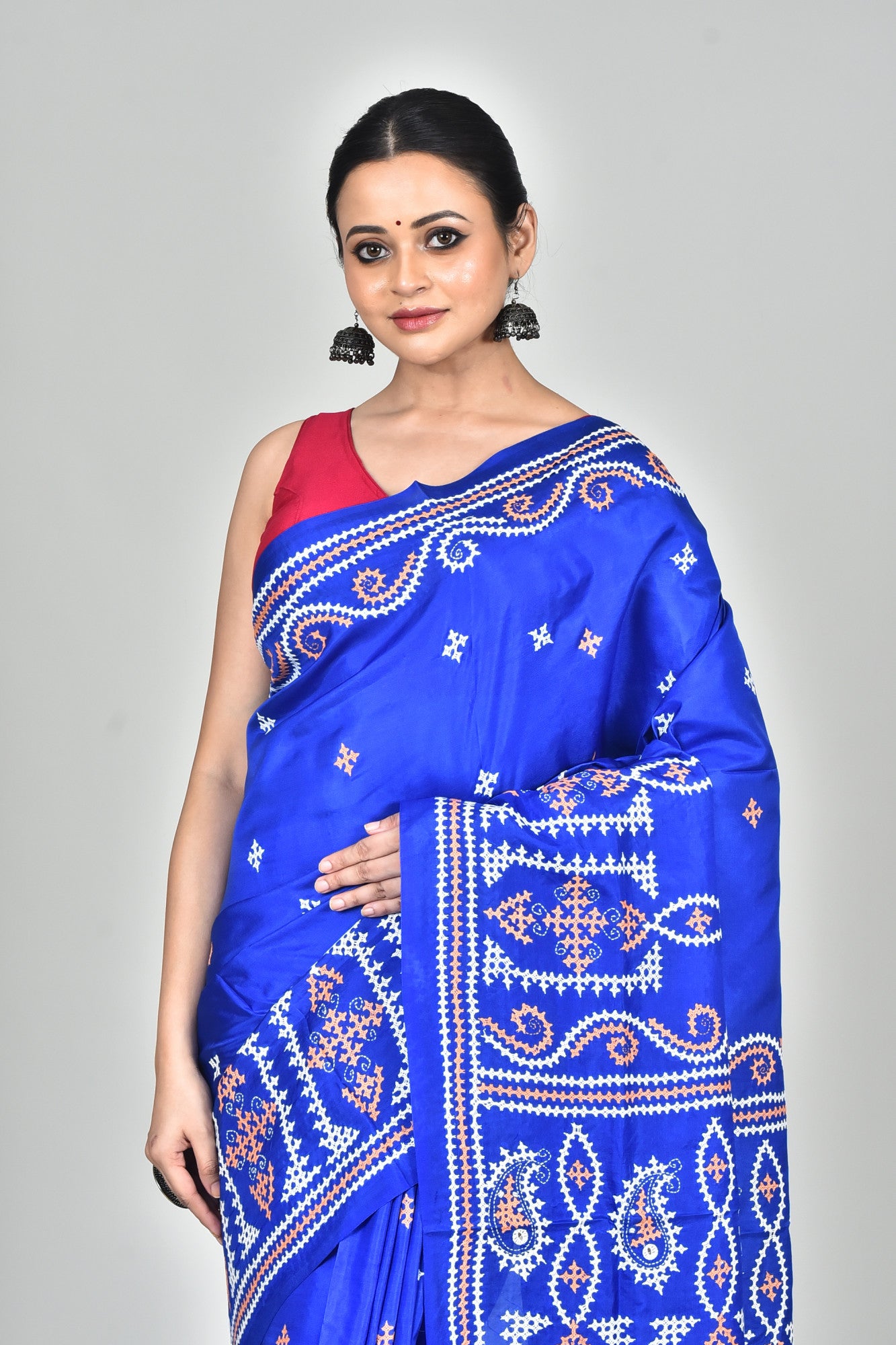 BANGALORE SILK GUJRATI STITCH SAREE Thumbnail