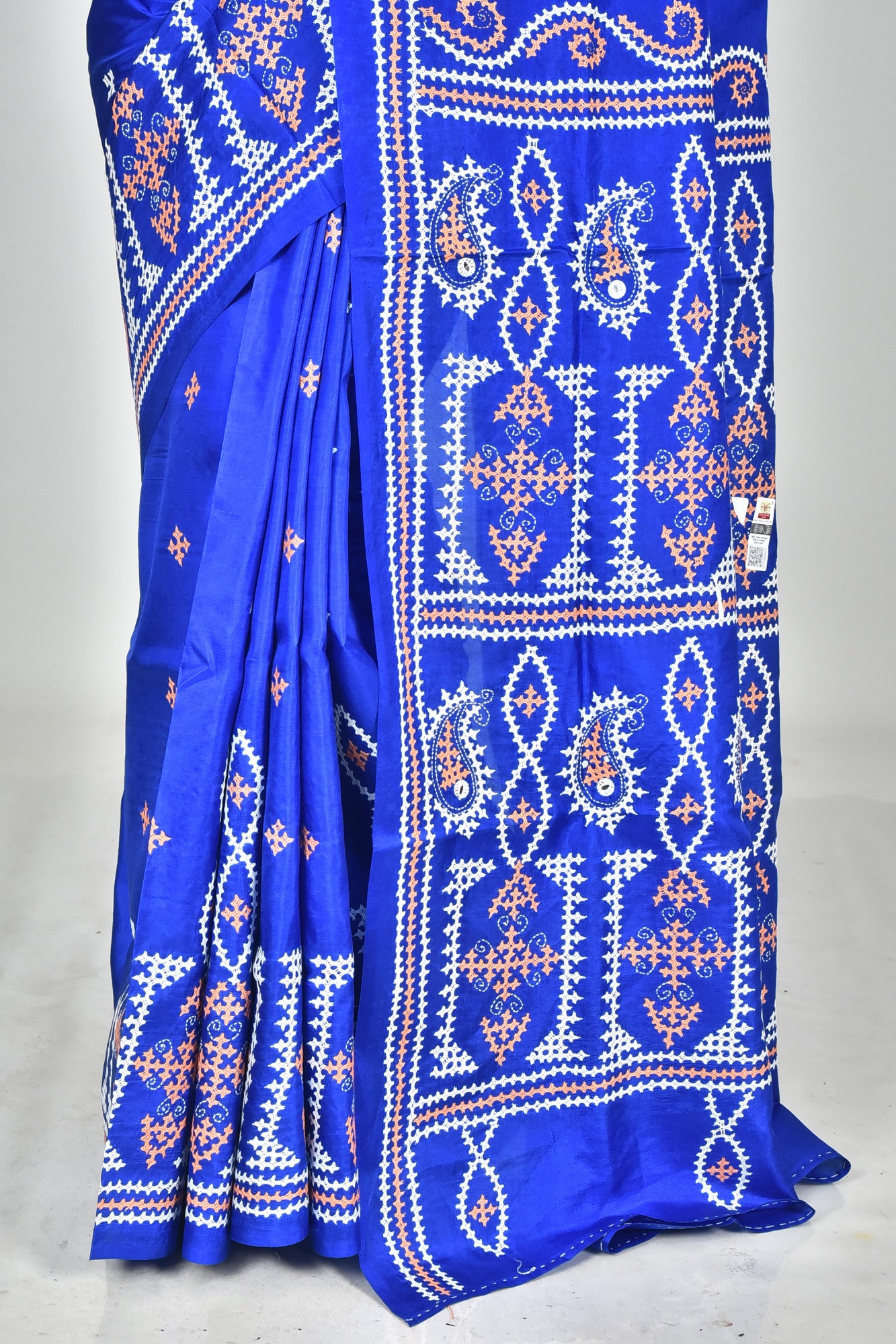 BANGALORE SILK GUJRATI STITCH SAREE Thumbnail