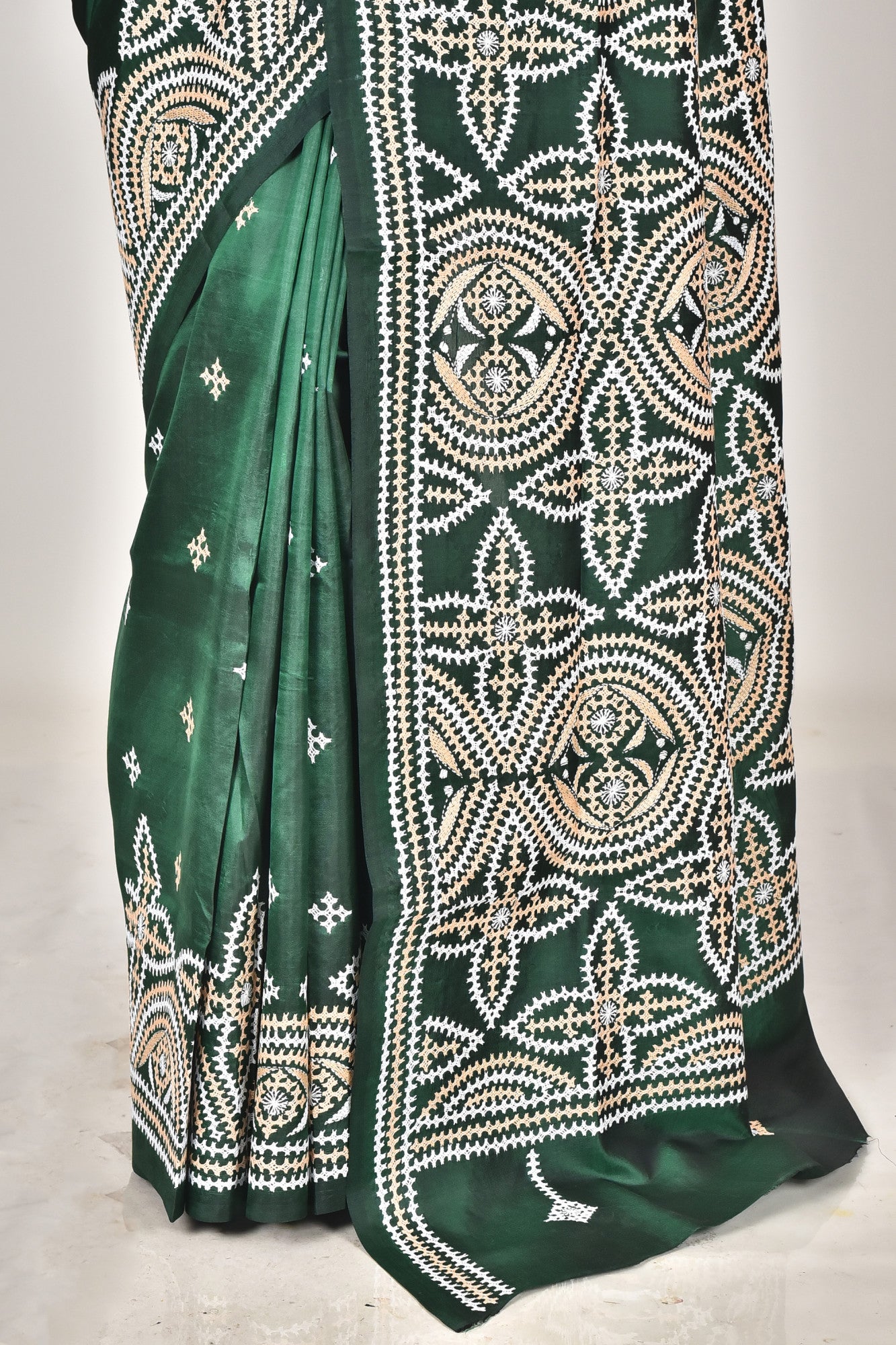 BANGALORE SILK GUJRATI STITCH SAREE Thumbnail