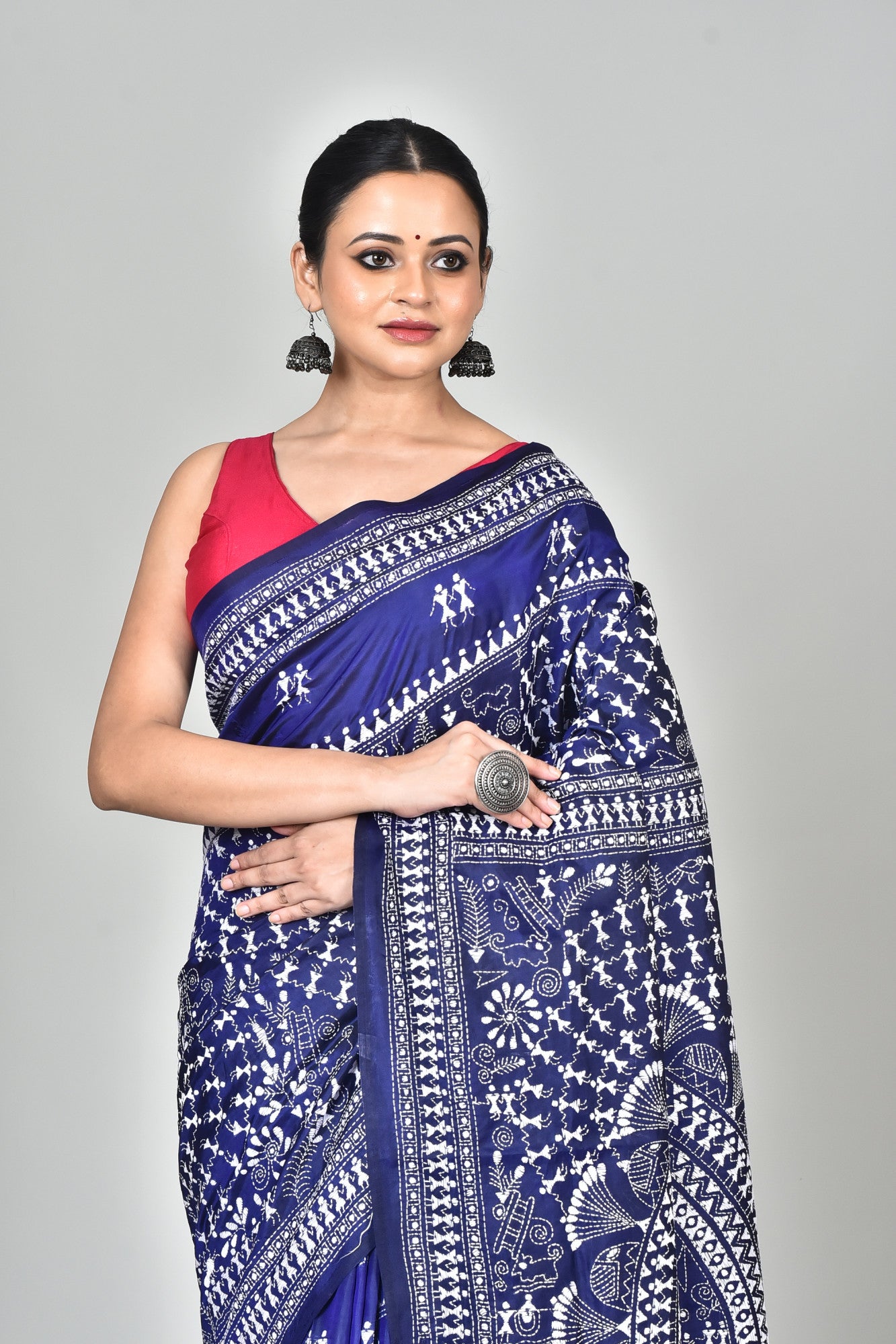 BANGALORE SILK KANTHA SAREE Thumbnail