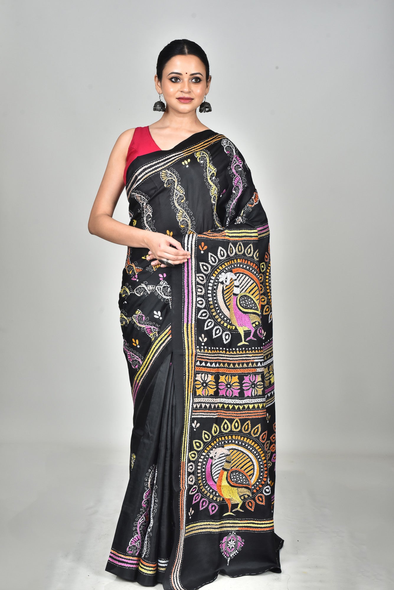 BANGALORE SILK KANTHA SAREE