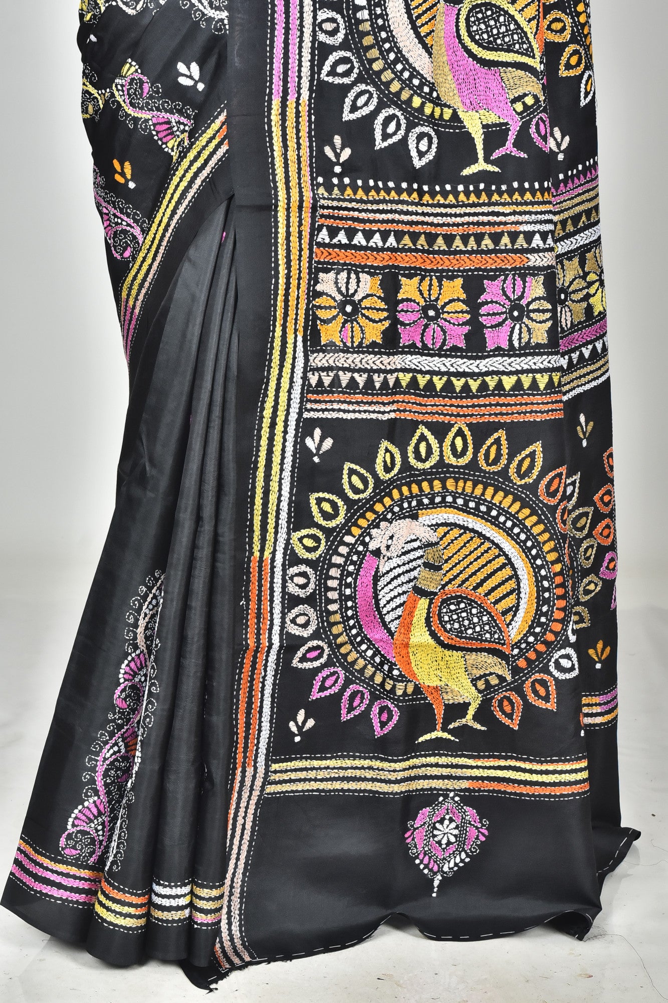 BANGALORE SILK KANTHA SAREE Thumbnail