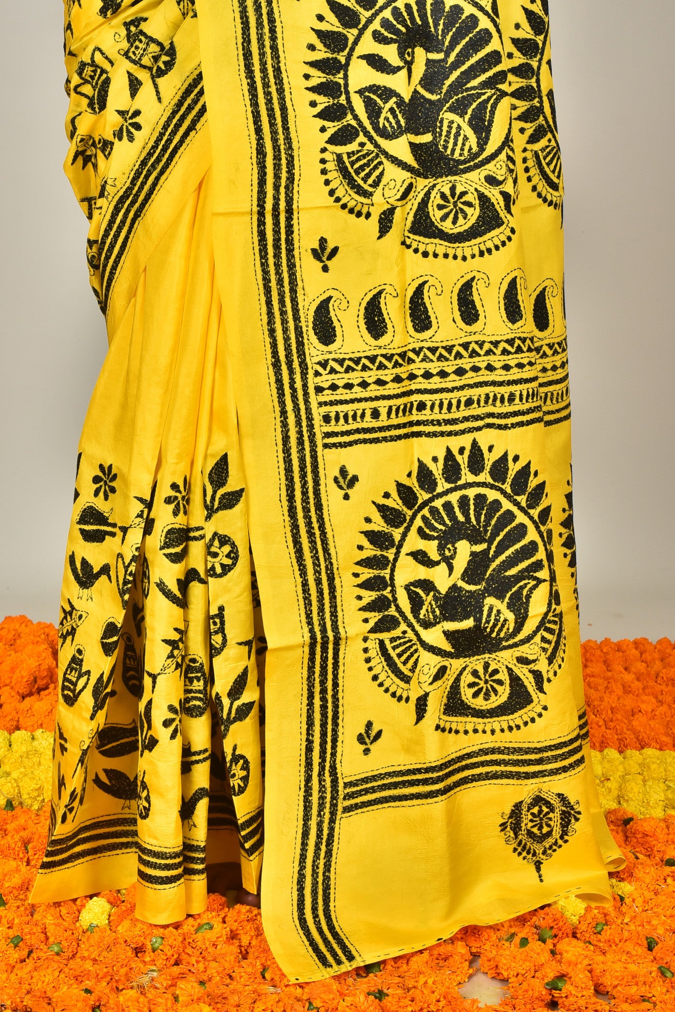 BANGALORE SILK KANTHA SAREE Thumbnail