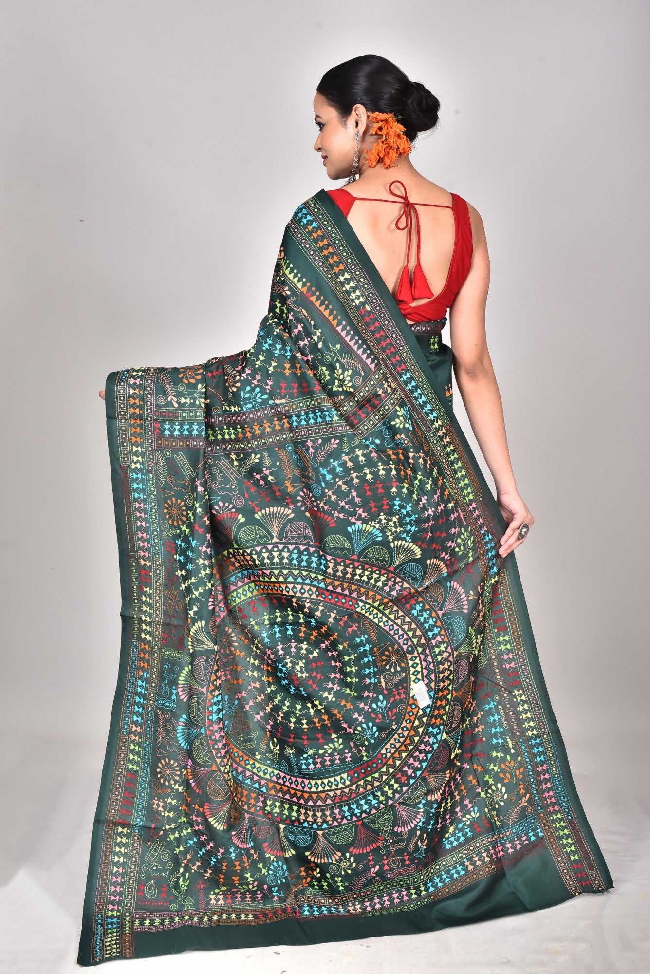 BANGALORE SILK KANTHA SAREE Thumbnail