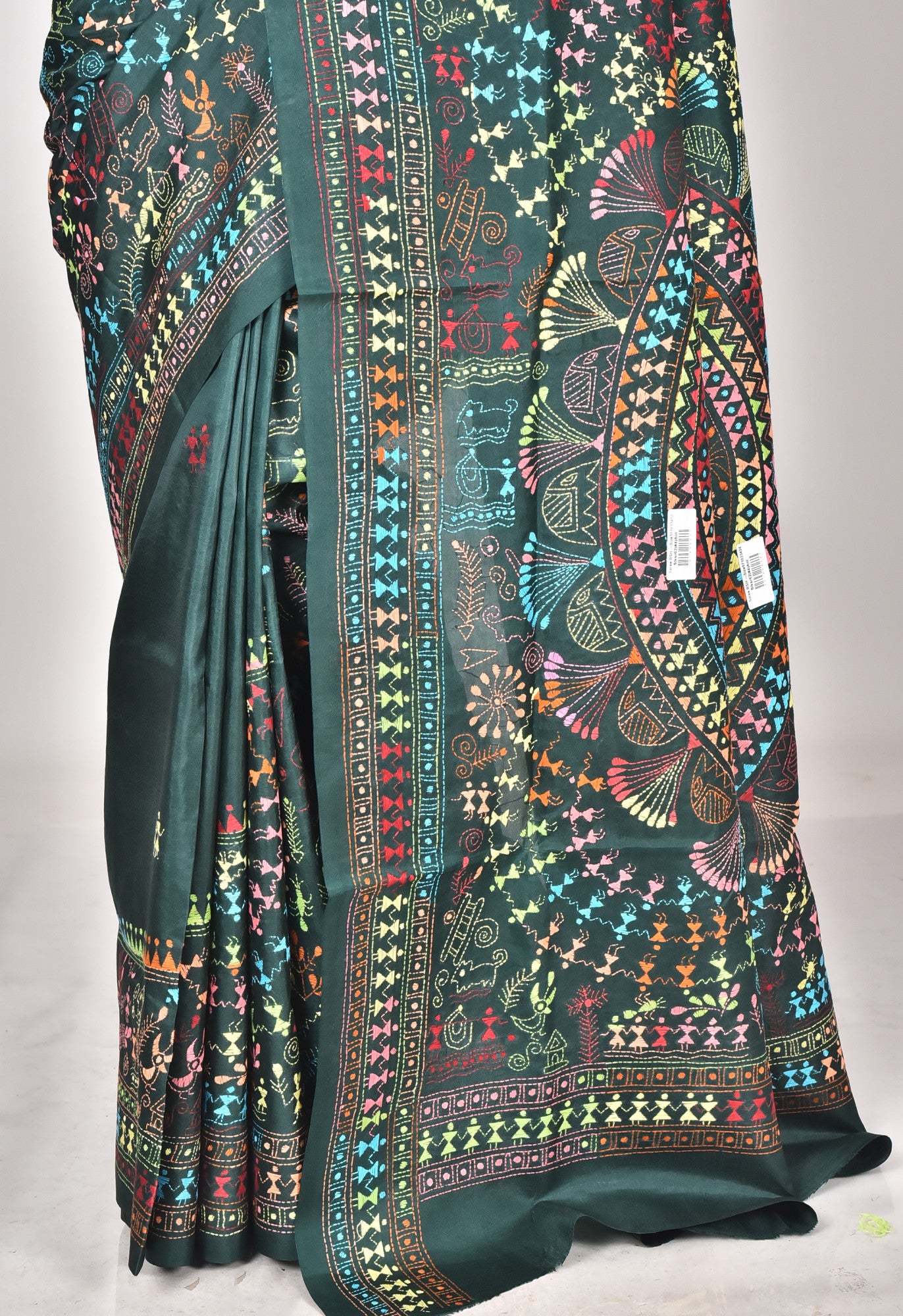 BANGALORE SILK KANTHA SAREE Thumbnail