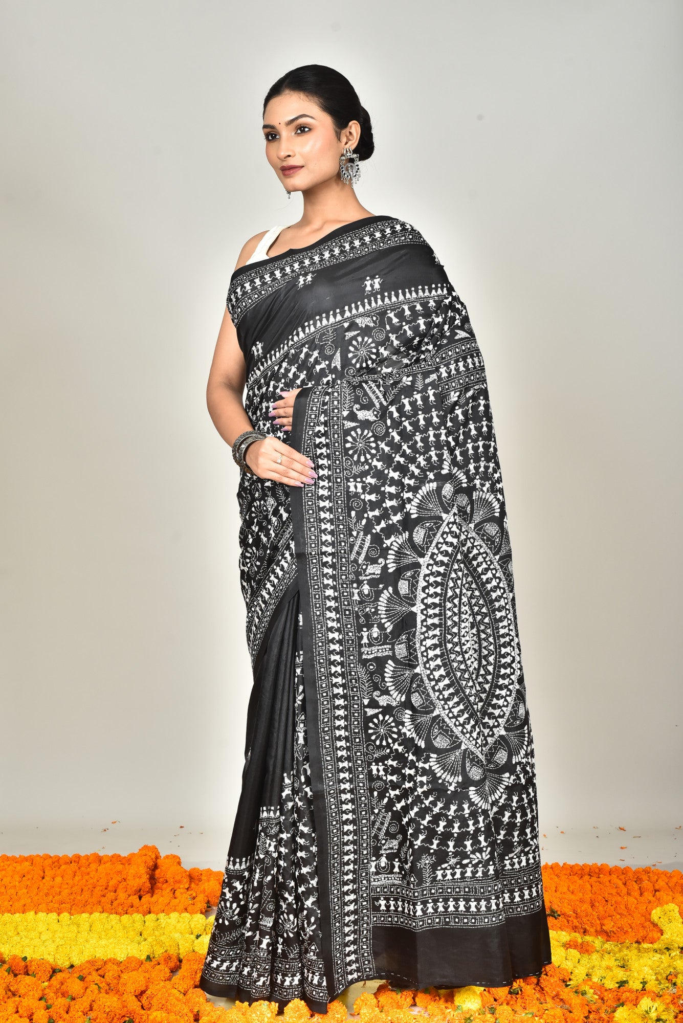BANGALORE SILK KANTHA SAREE Thumbnail