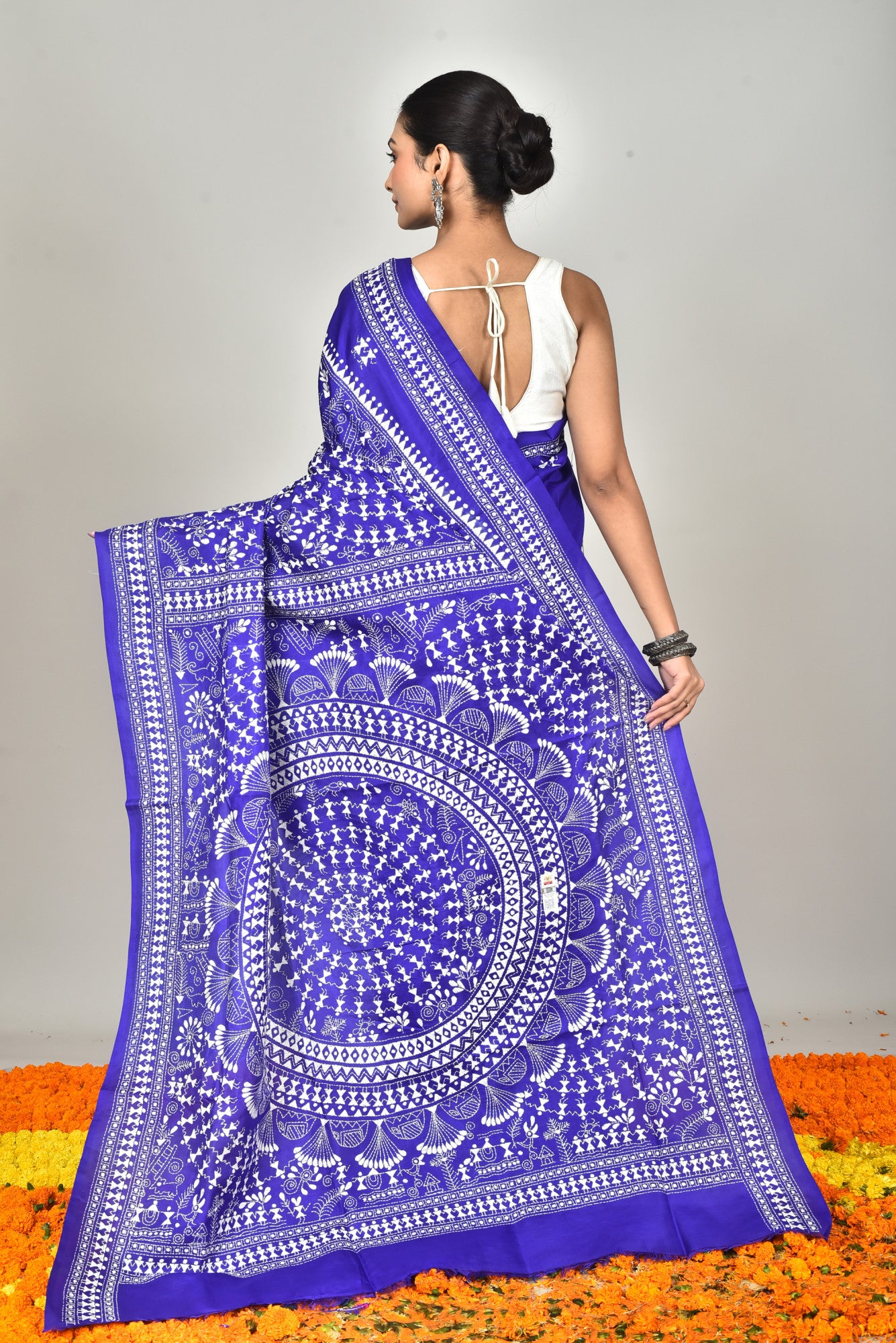 BANGALORE SILK KANTHA SAREE Thumbnail