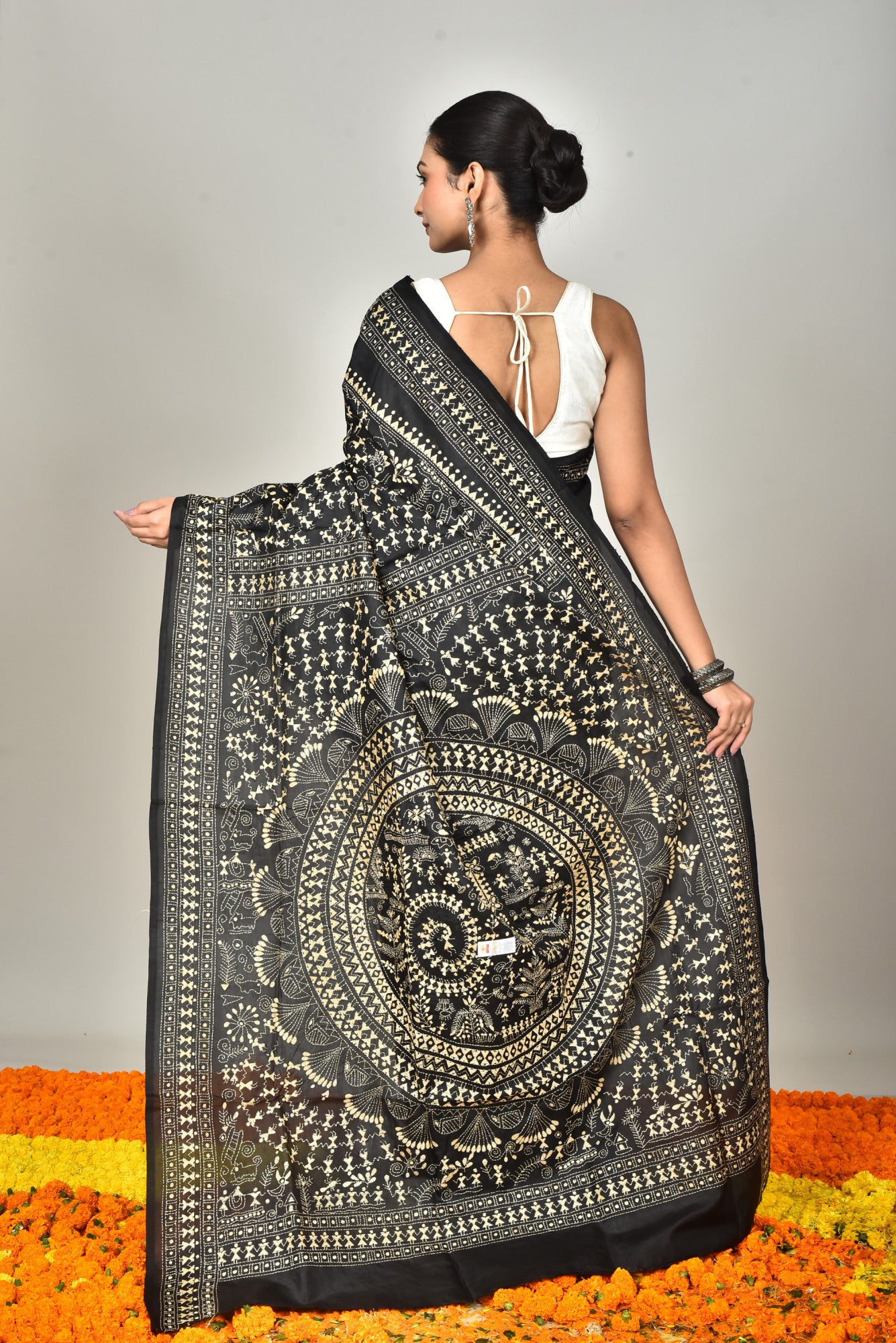 BANGALORE SILK KANTHA SAREE Thumbnail