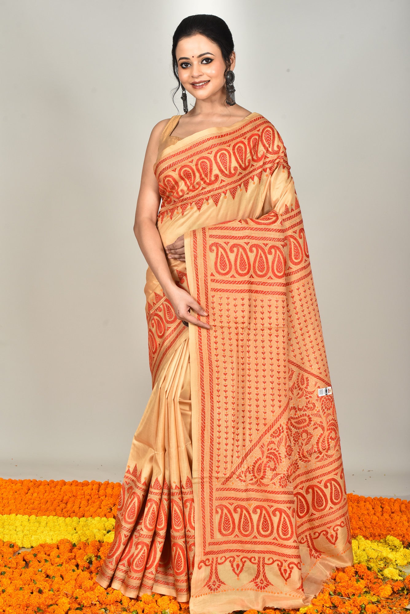 BANGALORE SILK  KANTHA SAREE