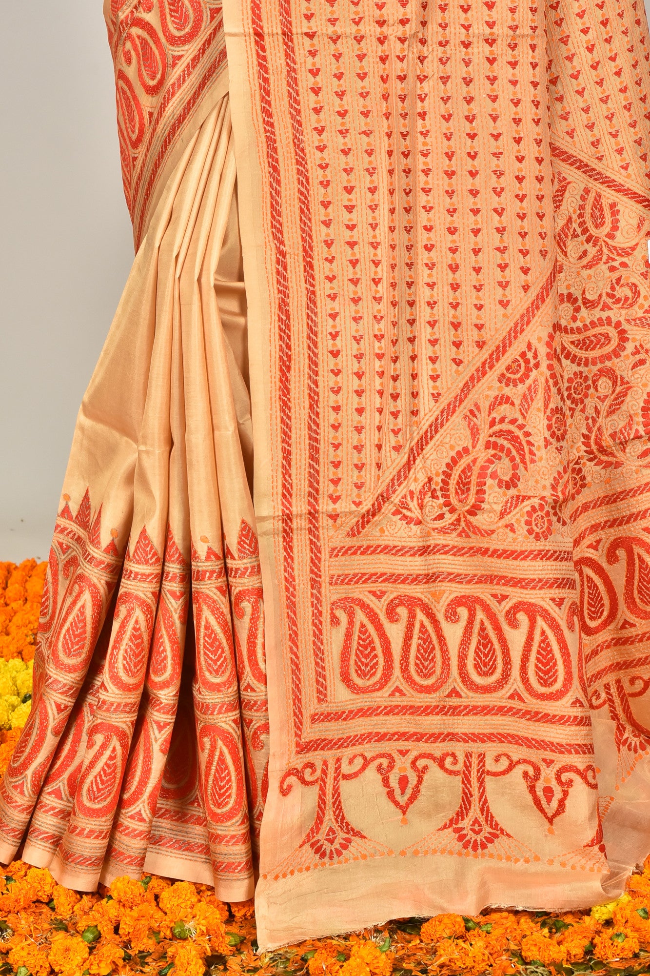 BANGALORE SILK  KANTHA SAREE Thumbnail
