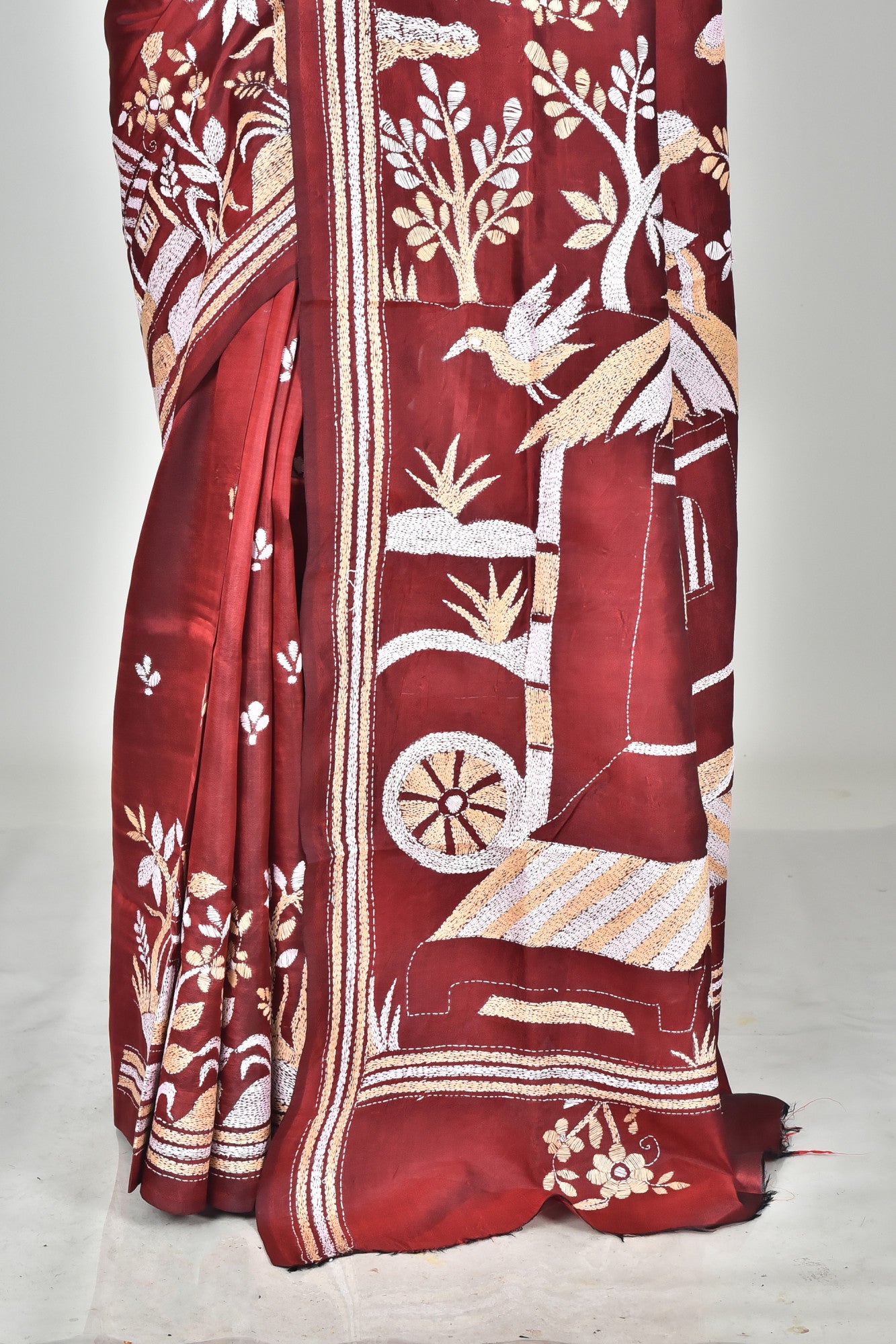 BANGALORE SILK KANTHA SAREE Thumbnail