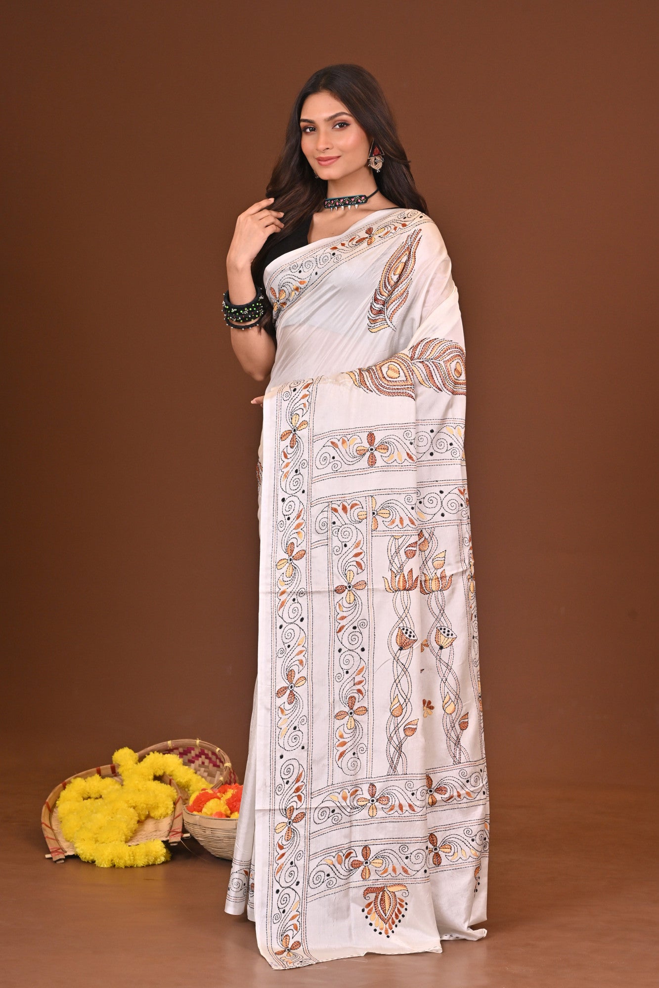 Bhoreralo Blended Silk Kantha Saree Thumbnail
