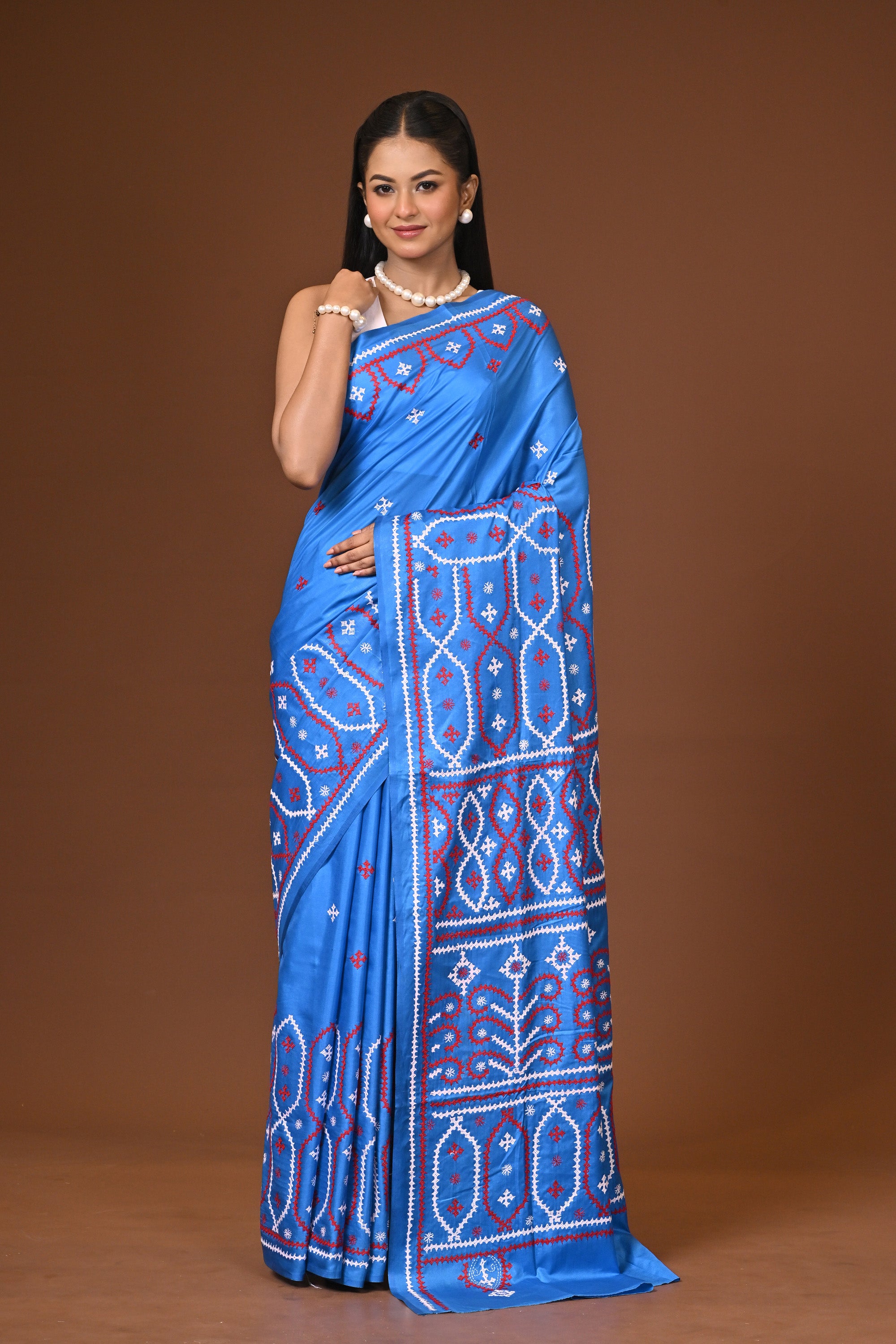 Blended Silk Kantha Saree