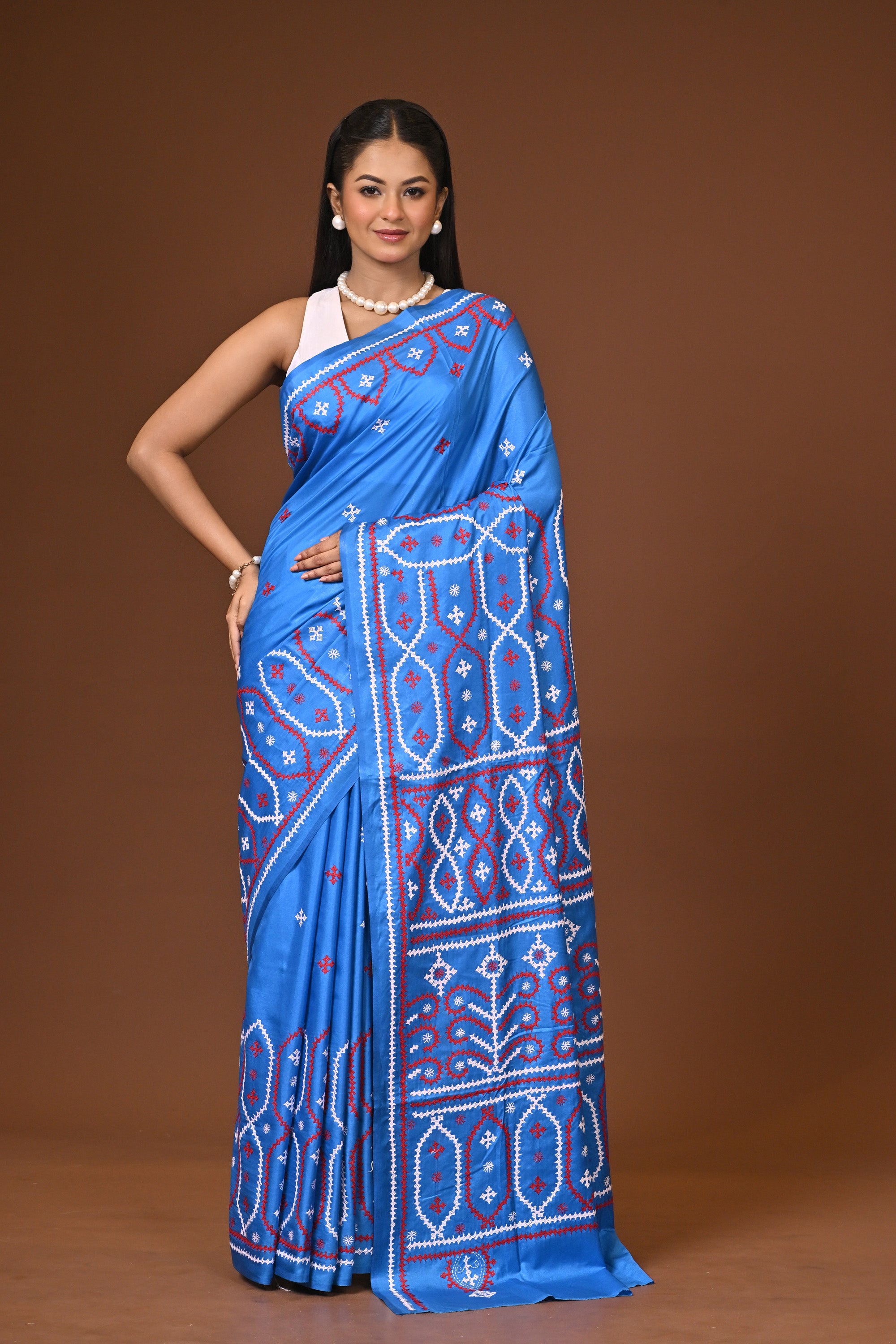 Blended Silk Kantha Saree