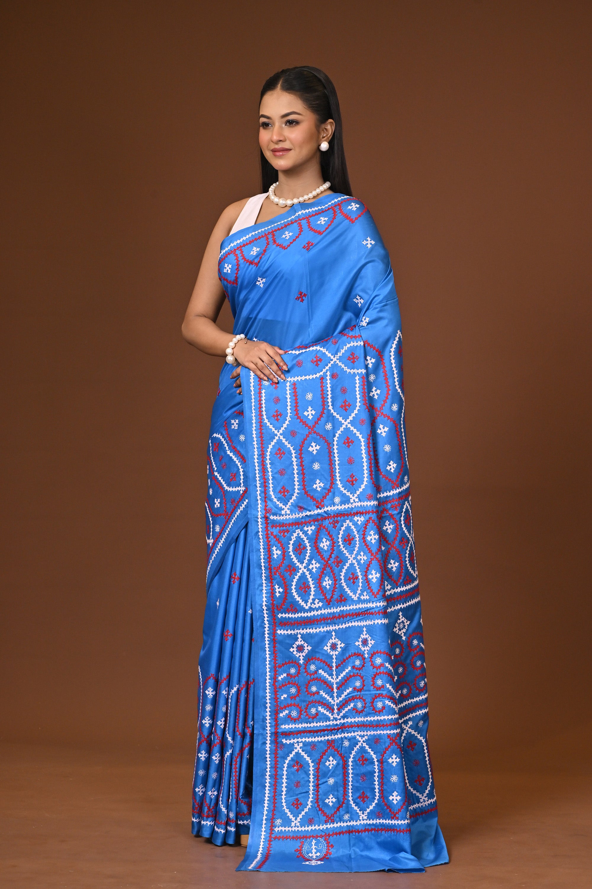 Blended Silk Kantha Saree