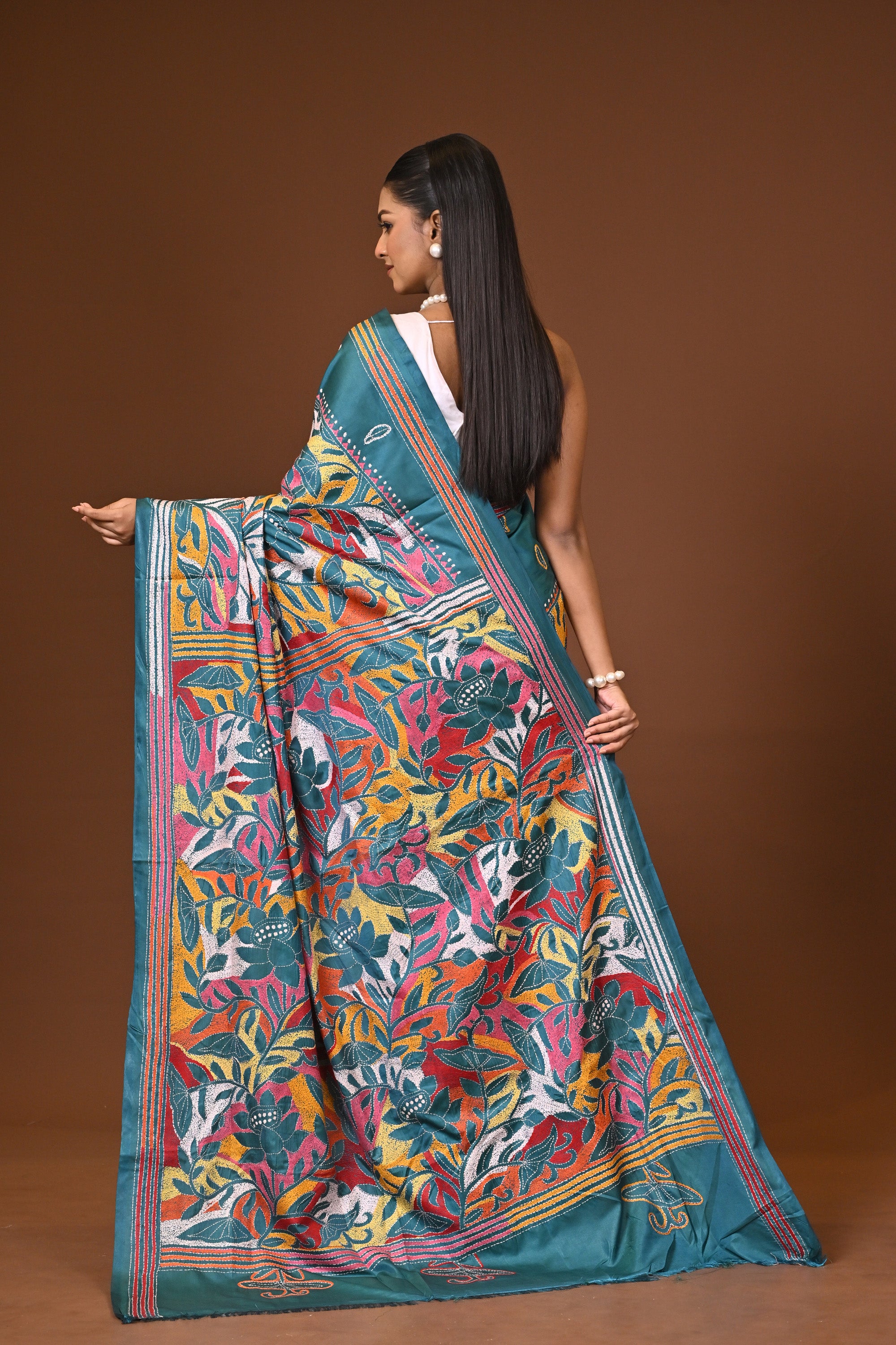 Blended Silk Kantha Saree