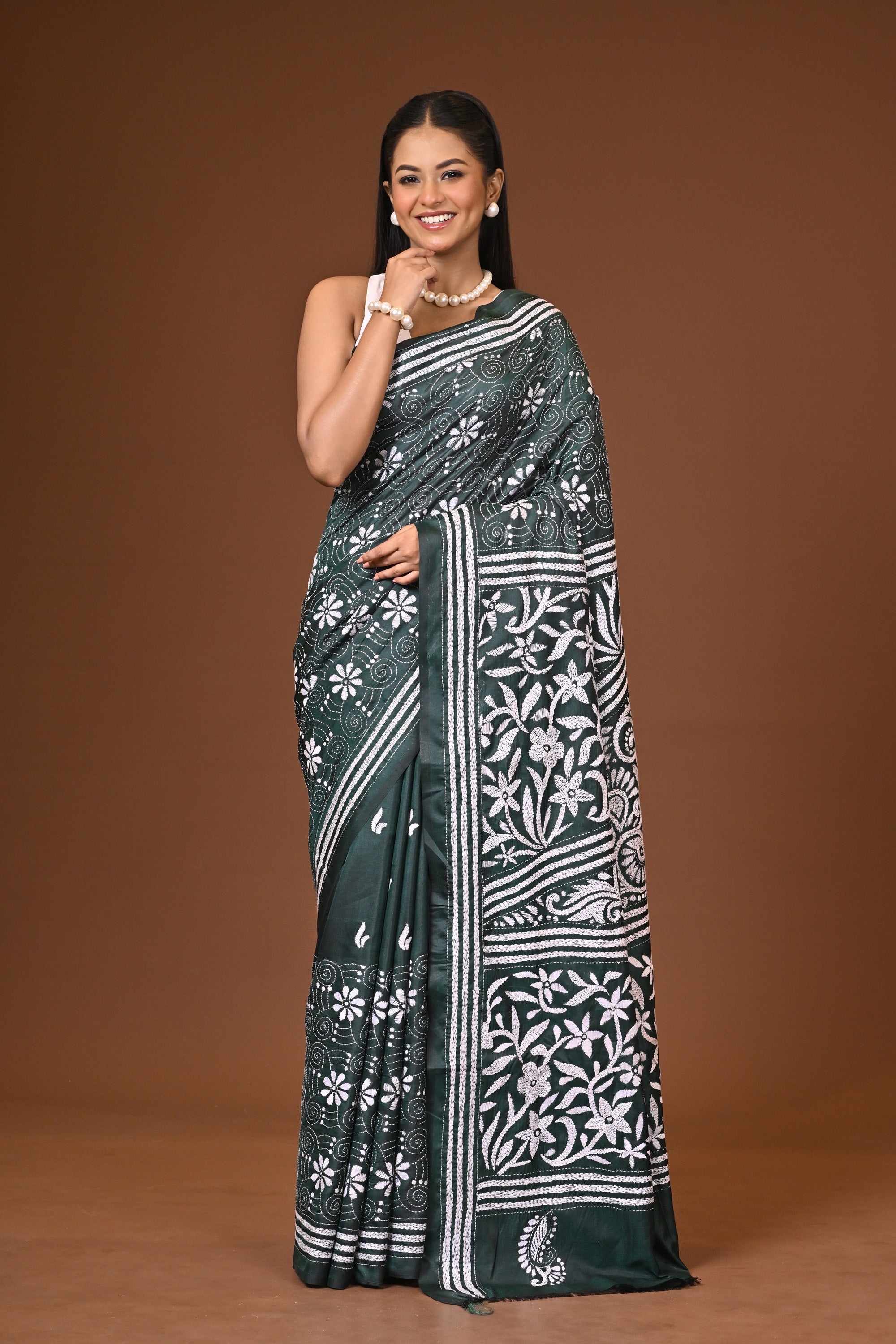 Blended Silk Kantha Saree
