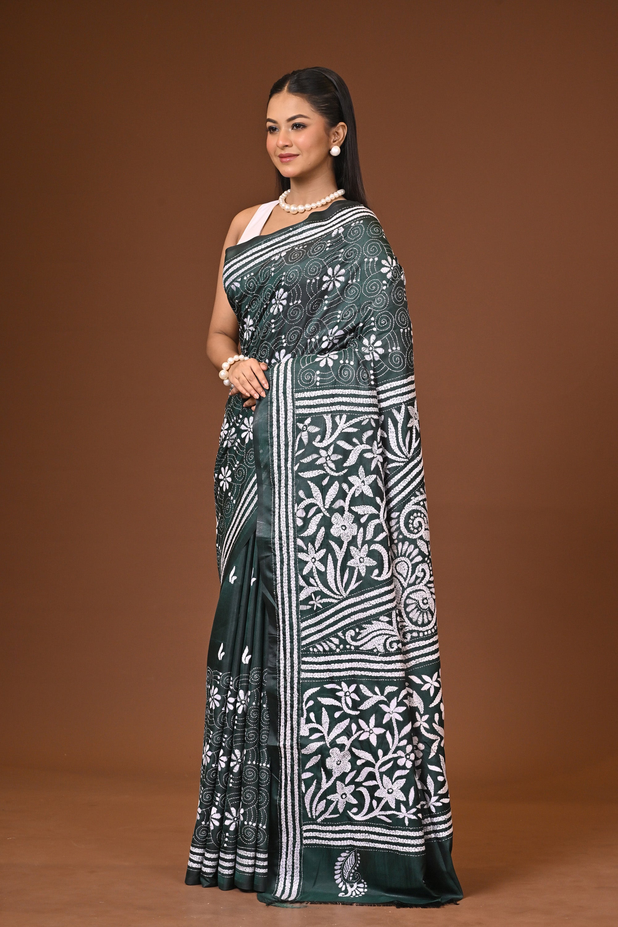Blended Silk Kantha Saree