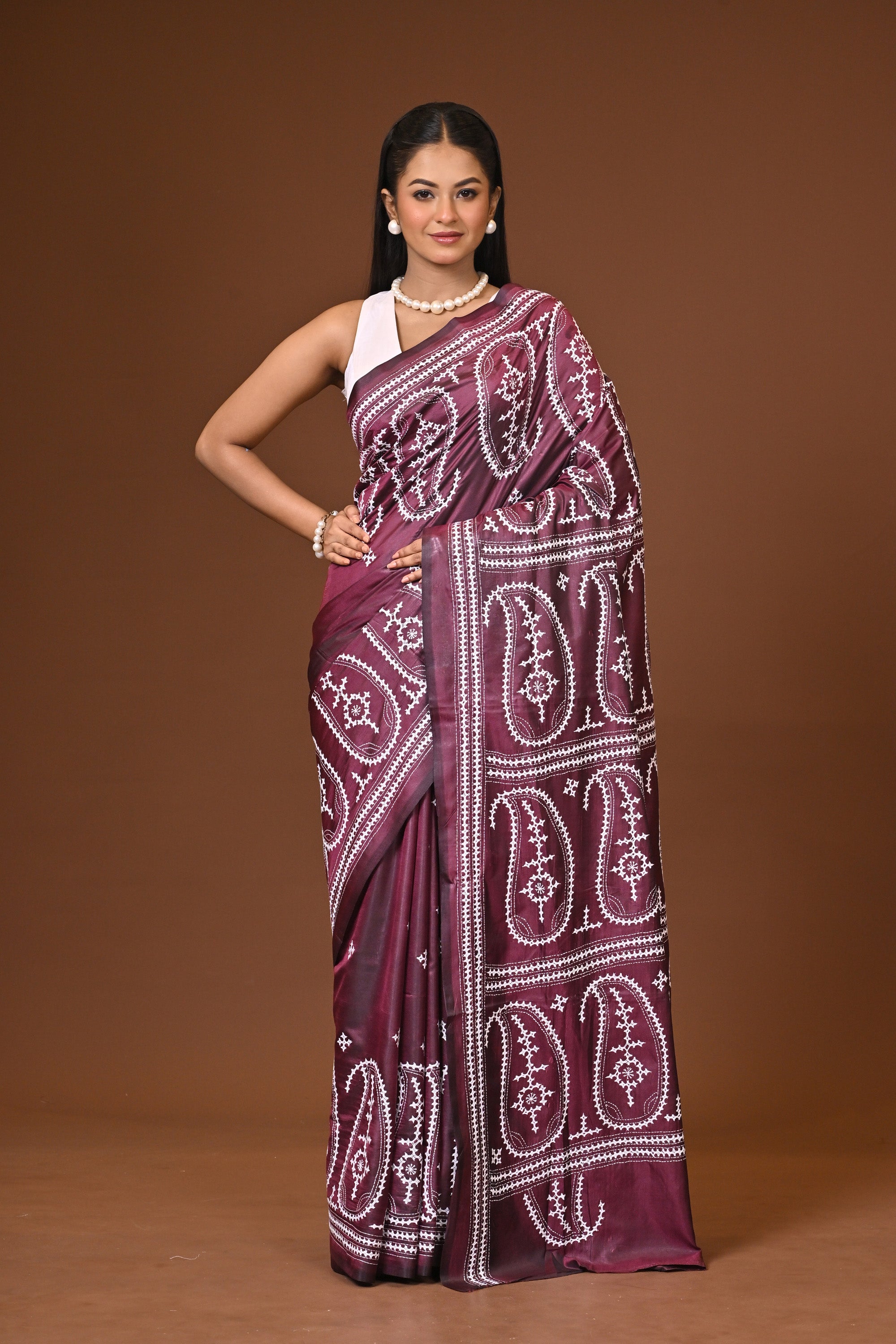 Blended Silk Kantha Saree