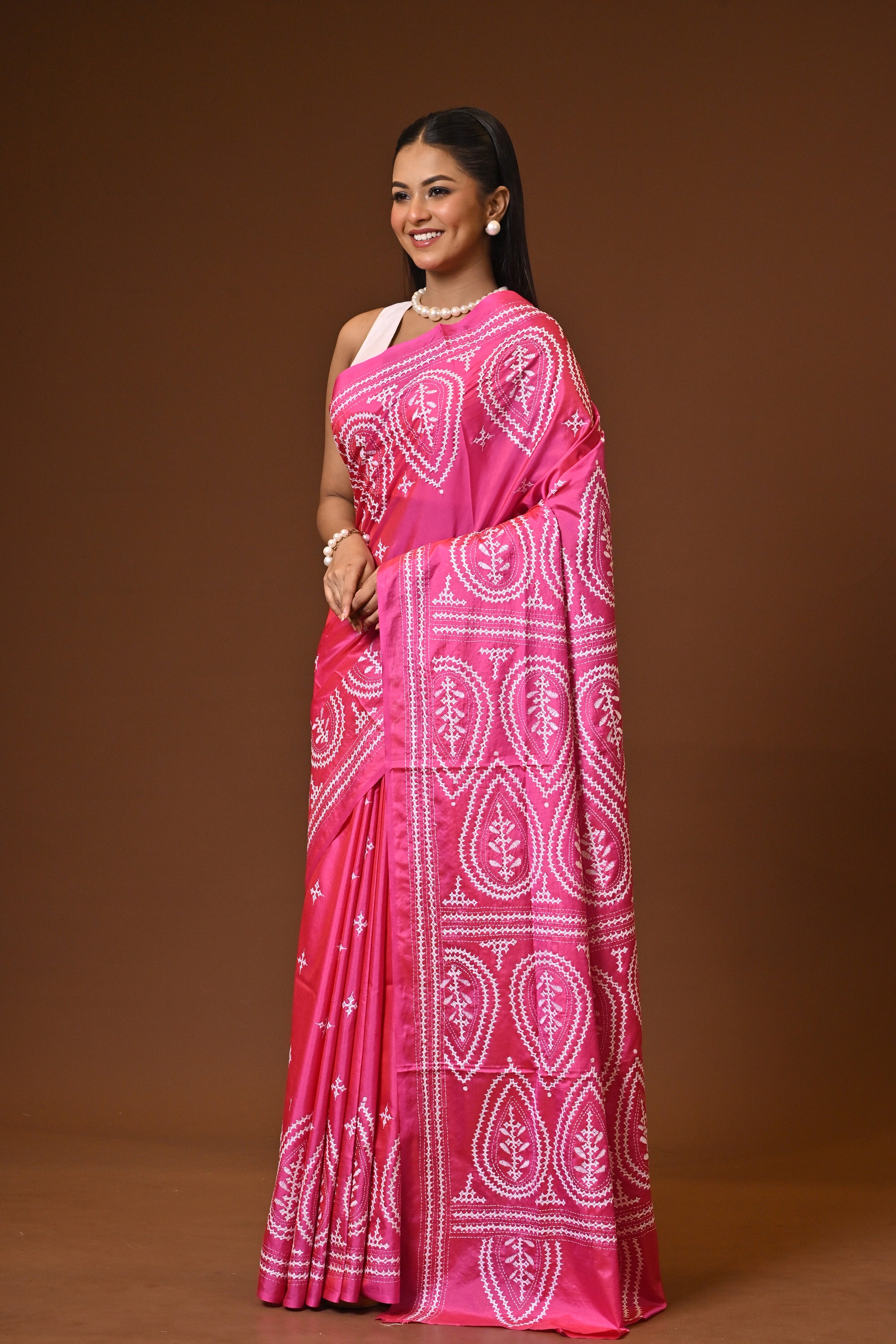 Blended Silk Kantha Saree