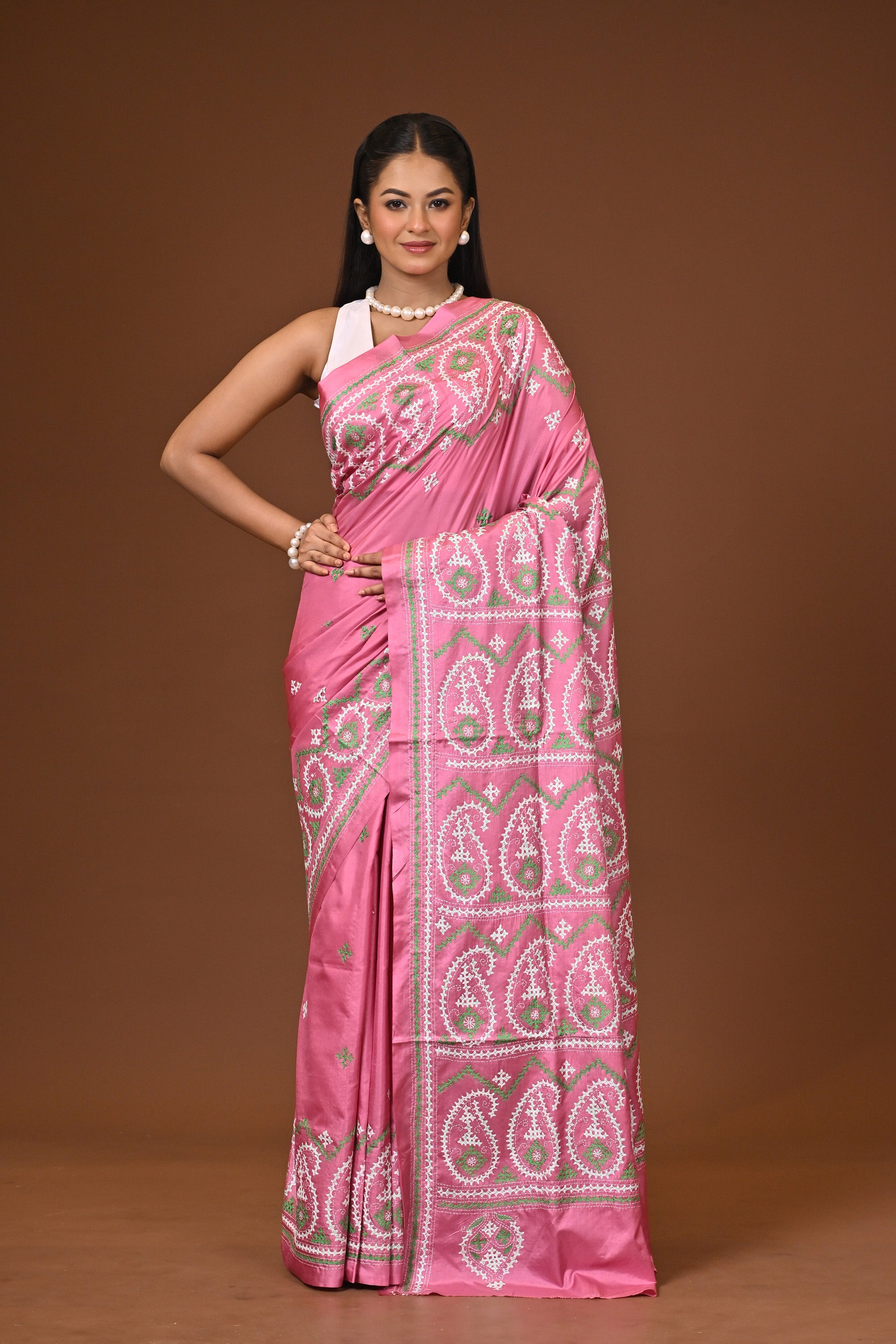 Blended Silk Kantha Saree
