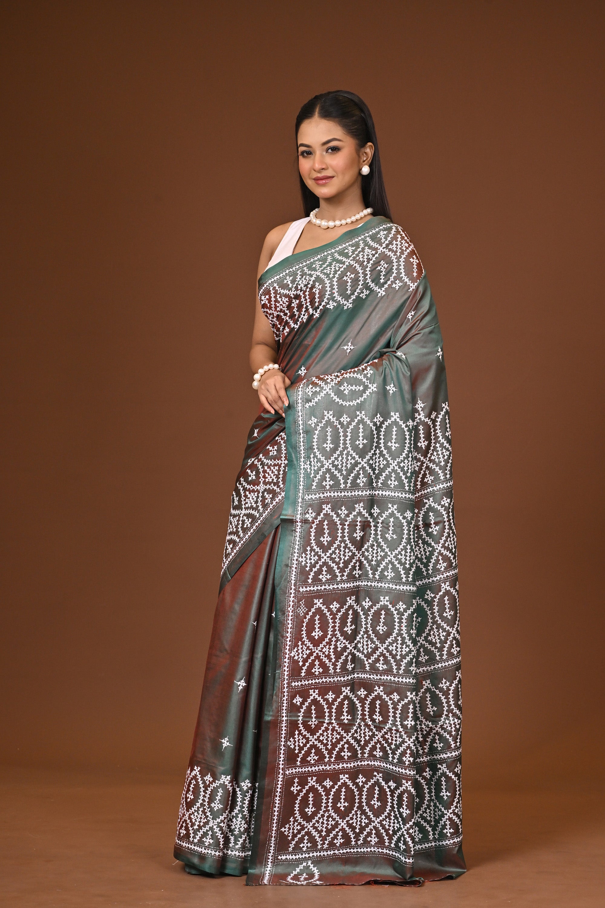 Blended Silk Kantha Saree