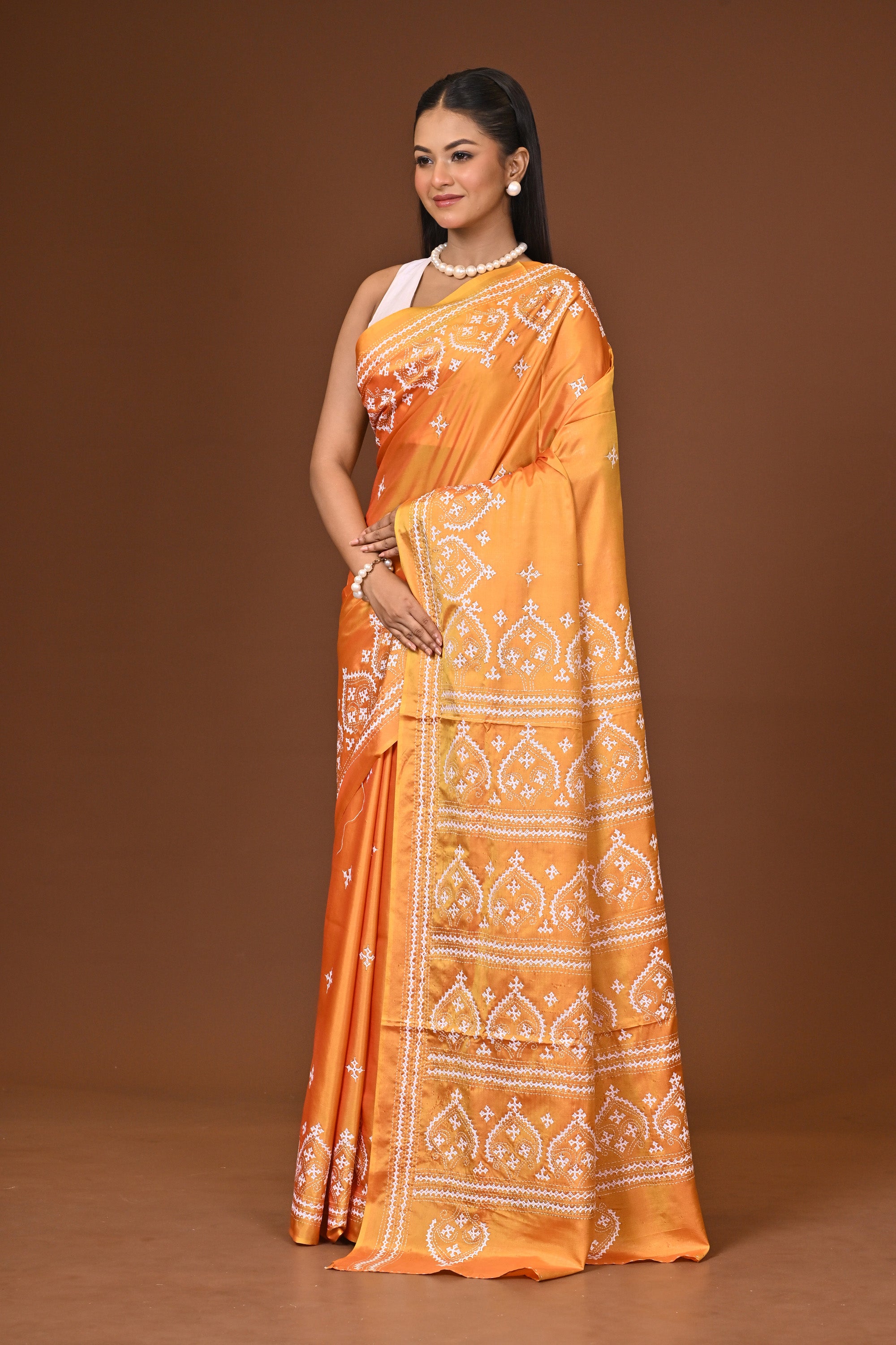 Blended Silk Kantha Saree