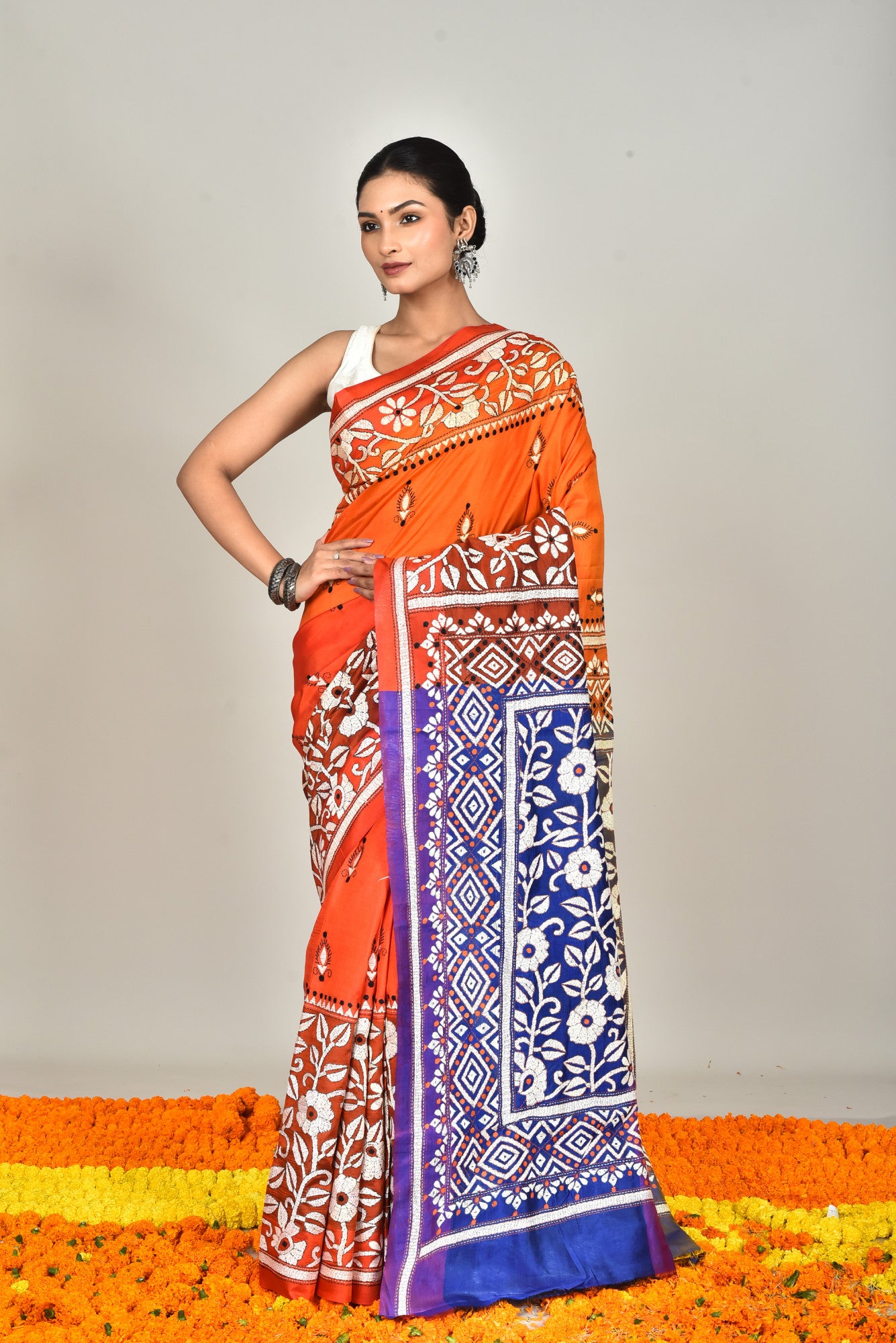GACHI SILK DIY KANTHA SAREE