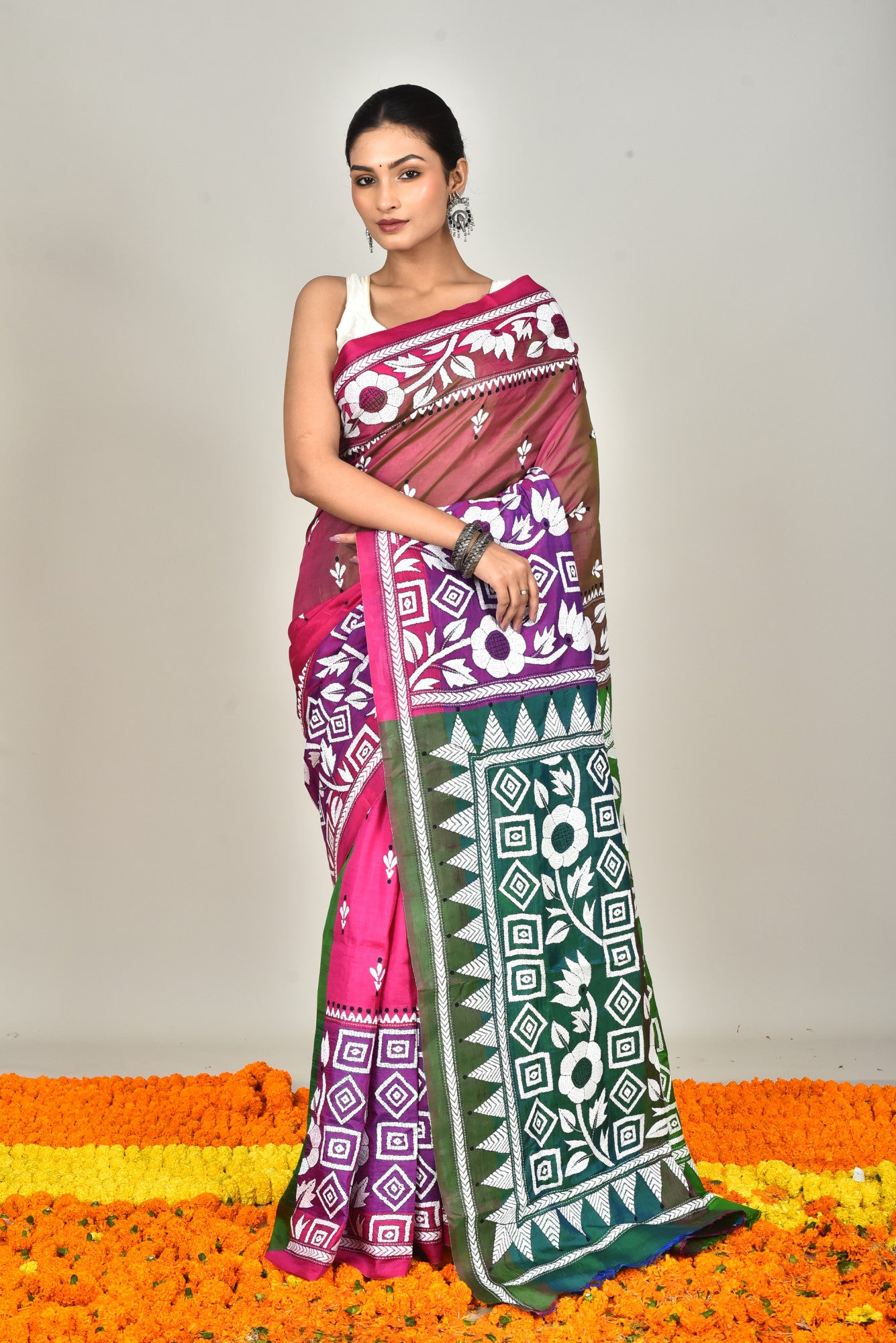 GACHI SILK DIY KANTHA SAREE