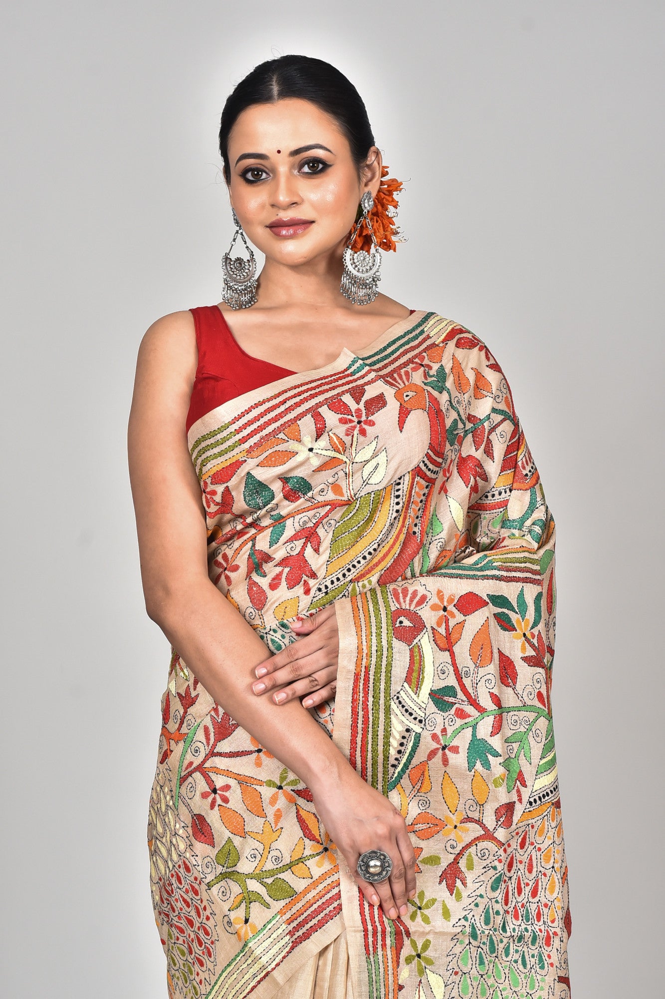 GACHI SILK KANTHA SAREE Thumbnail