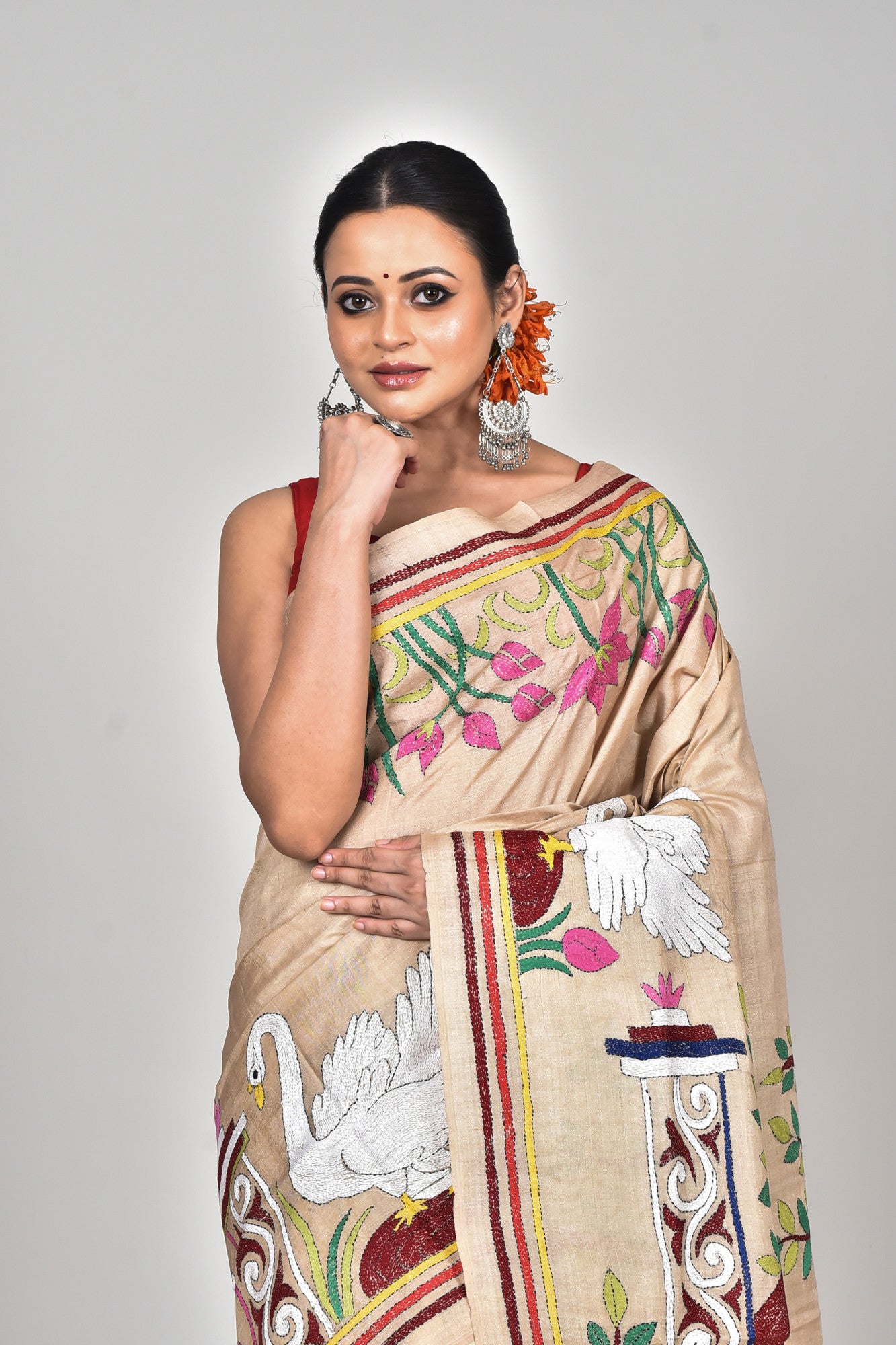 GACHI SILK KANTHA SAREE Thumbnail