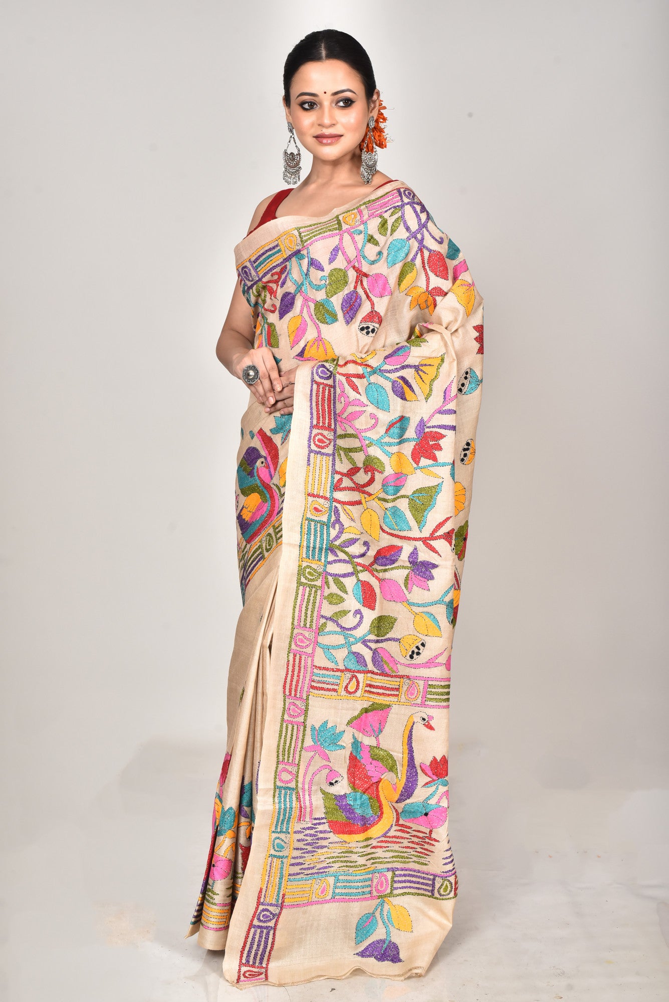 GACHI SILK KANTHA SAREE Thumbnail