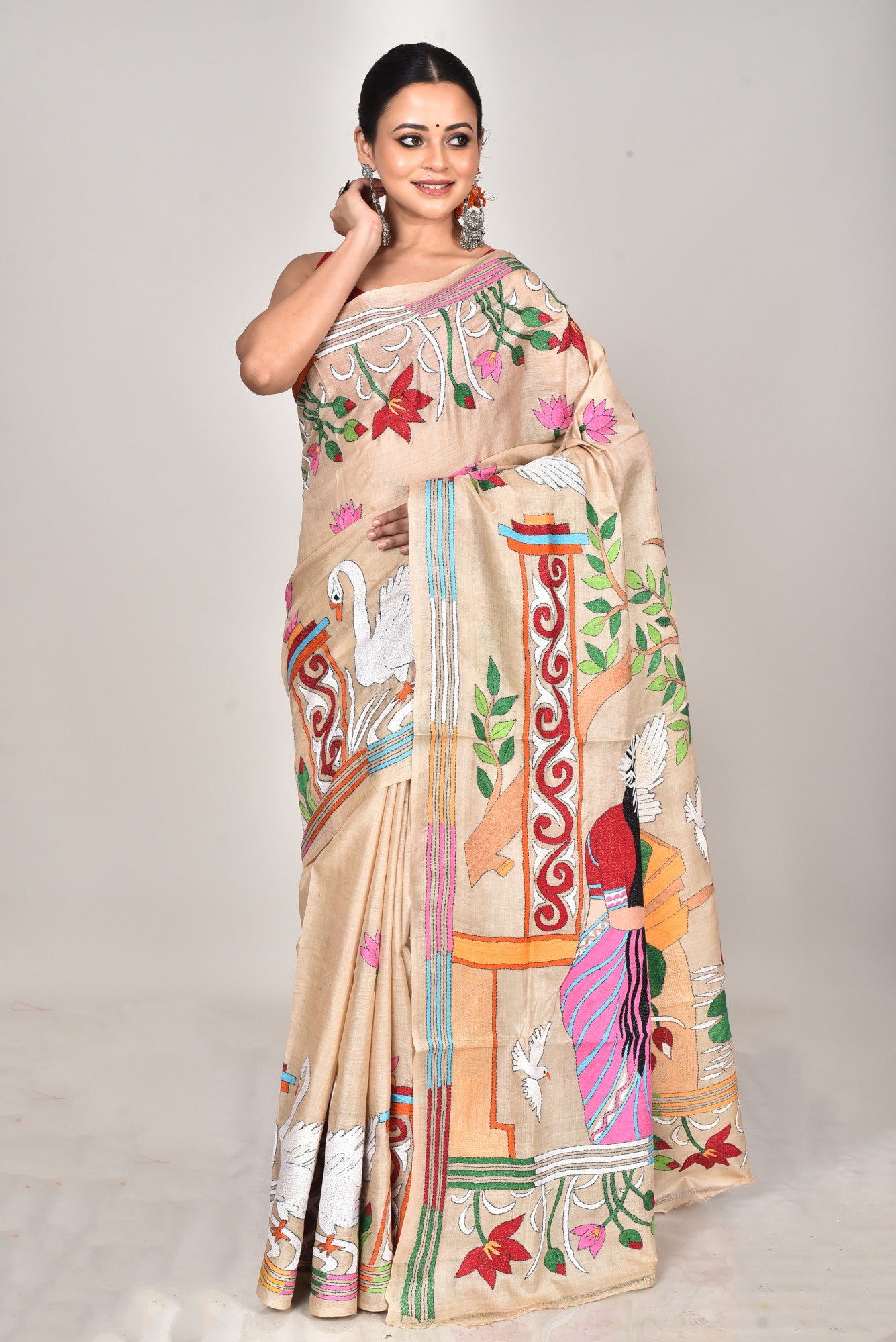GACHI SILK KANTHA SAREE