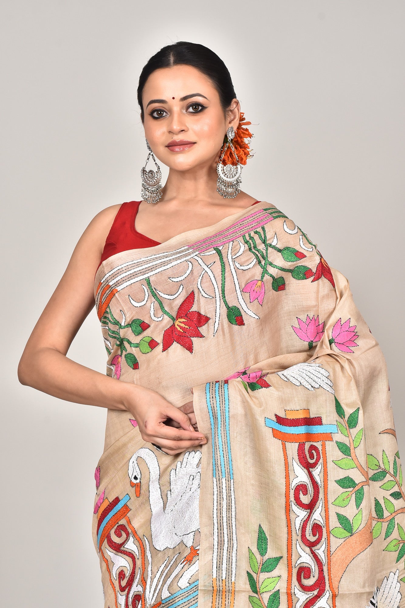 GACHI SILK KANTHA SAREE Thumbnail