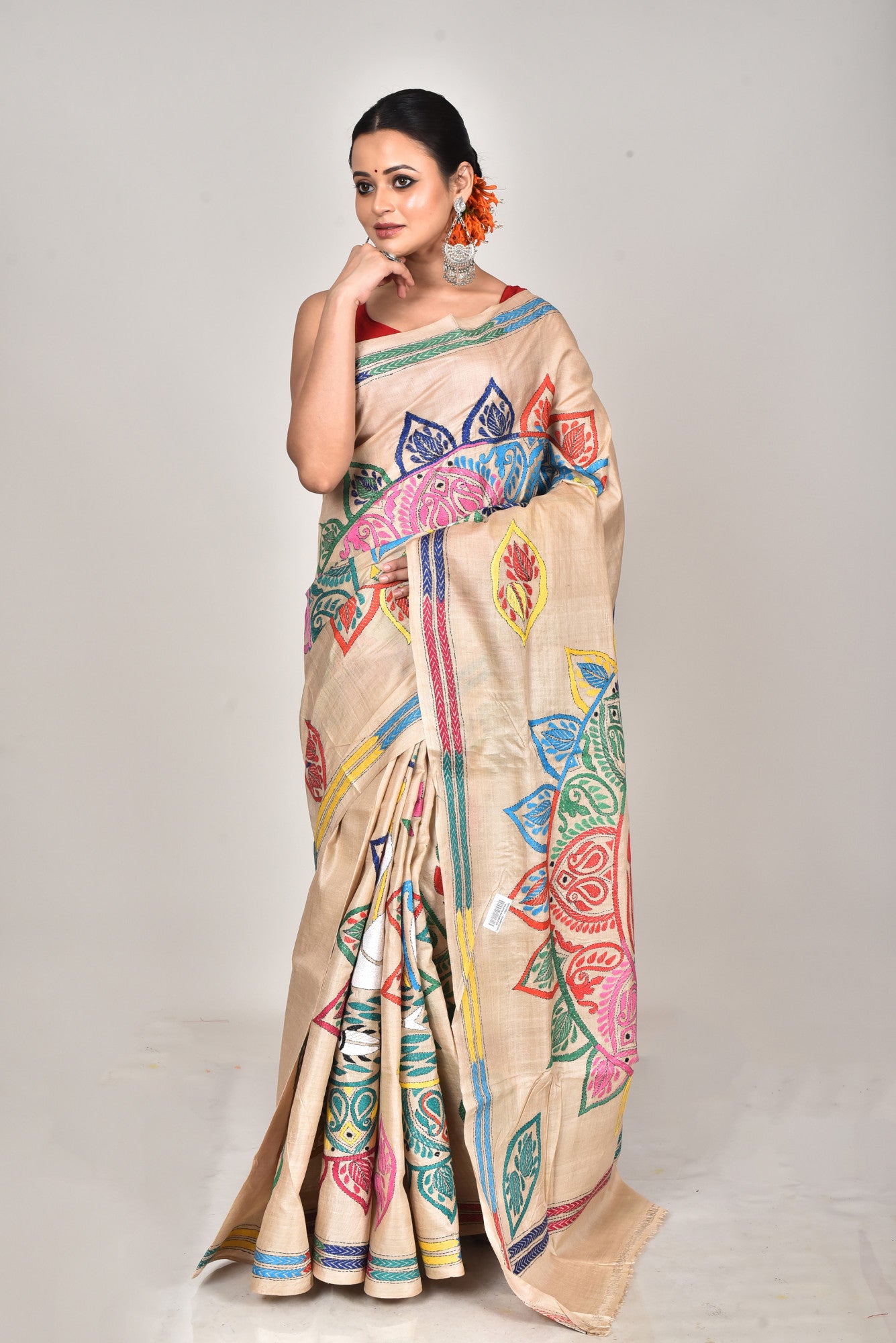 GACHI SILK KANTHA SAREE Thumbnail