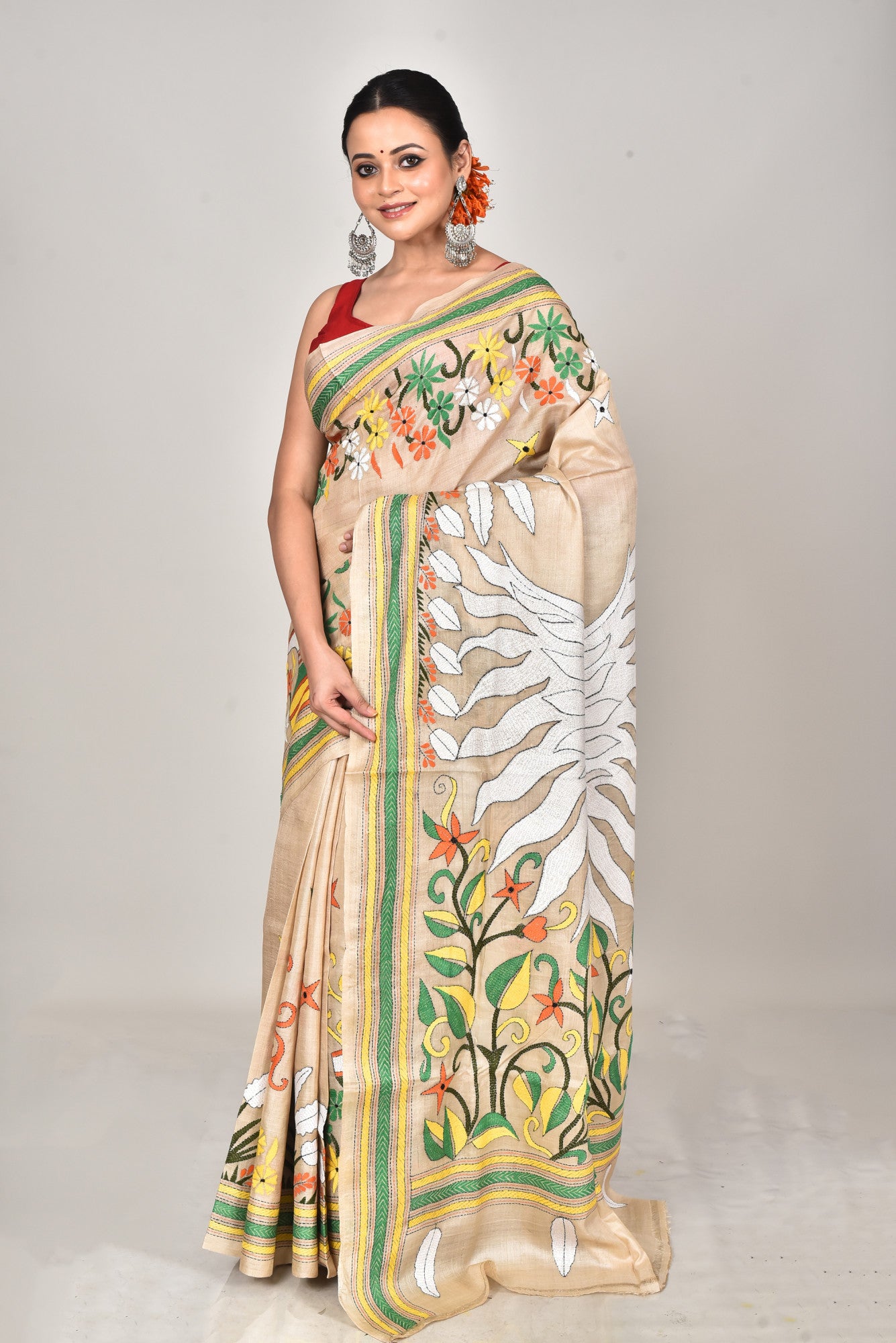GACHI SILK KANTHA SAREE Thumbnail