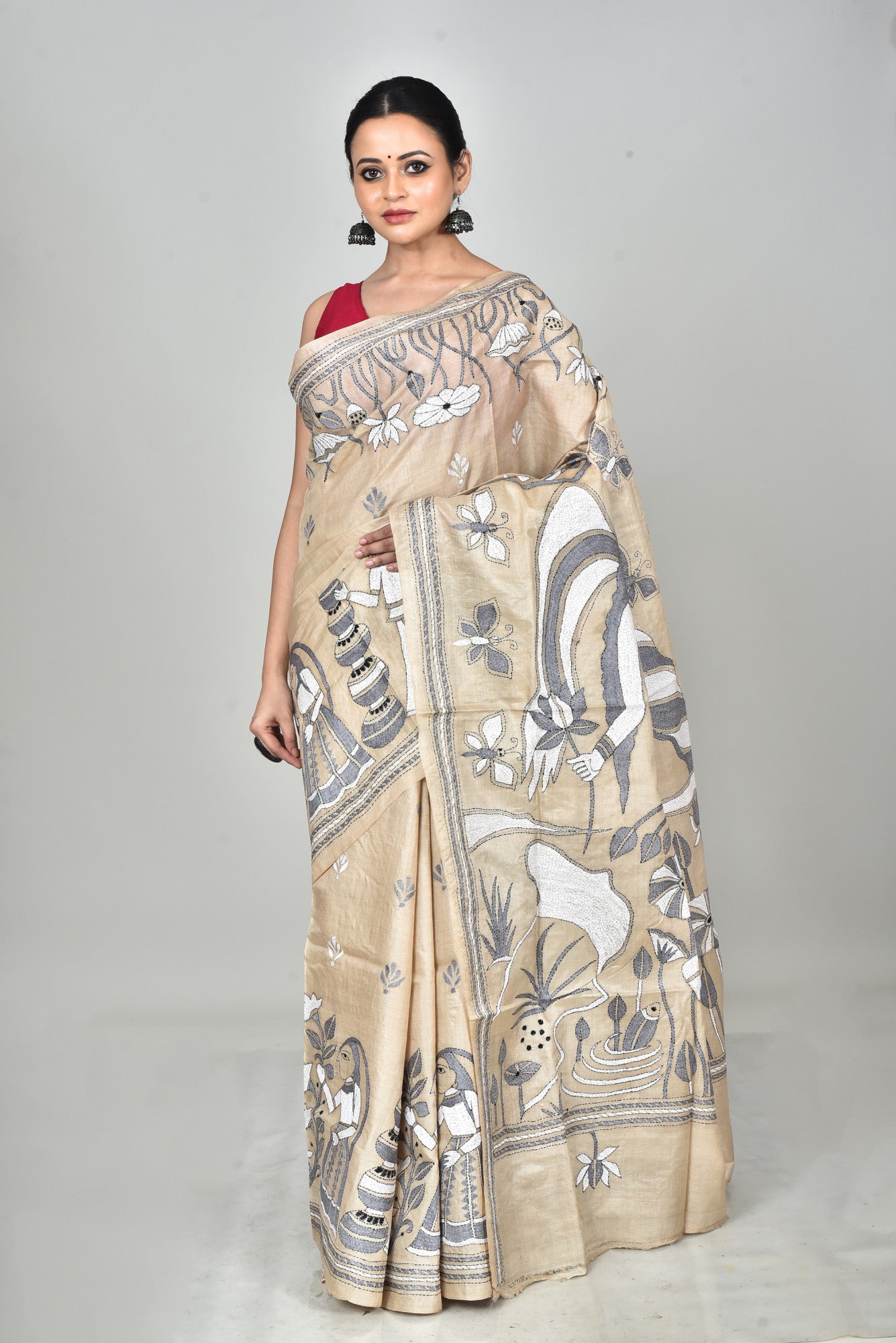 GACHI SILK KANTHA SAREE Thumbnail