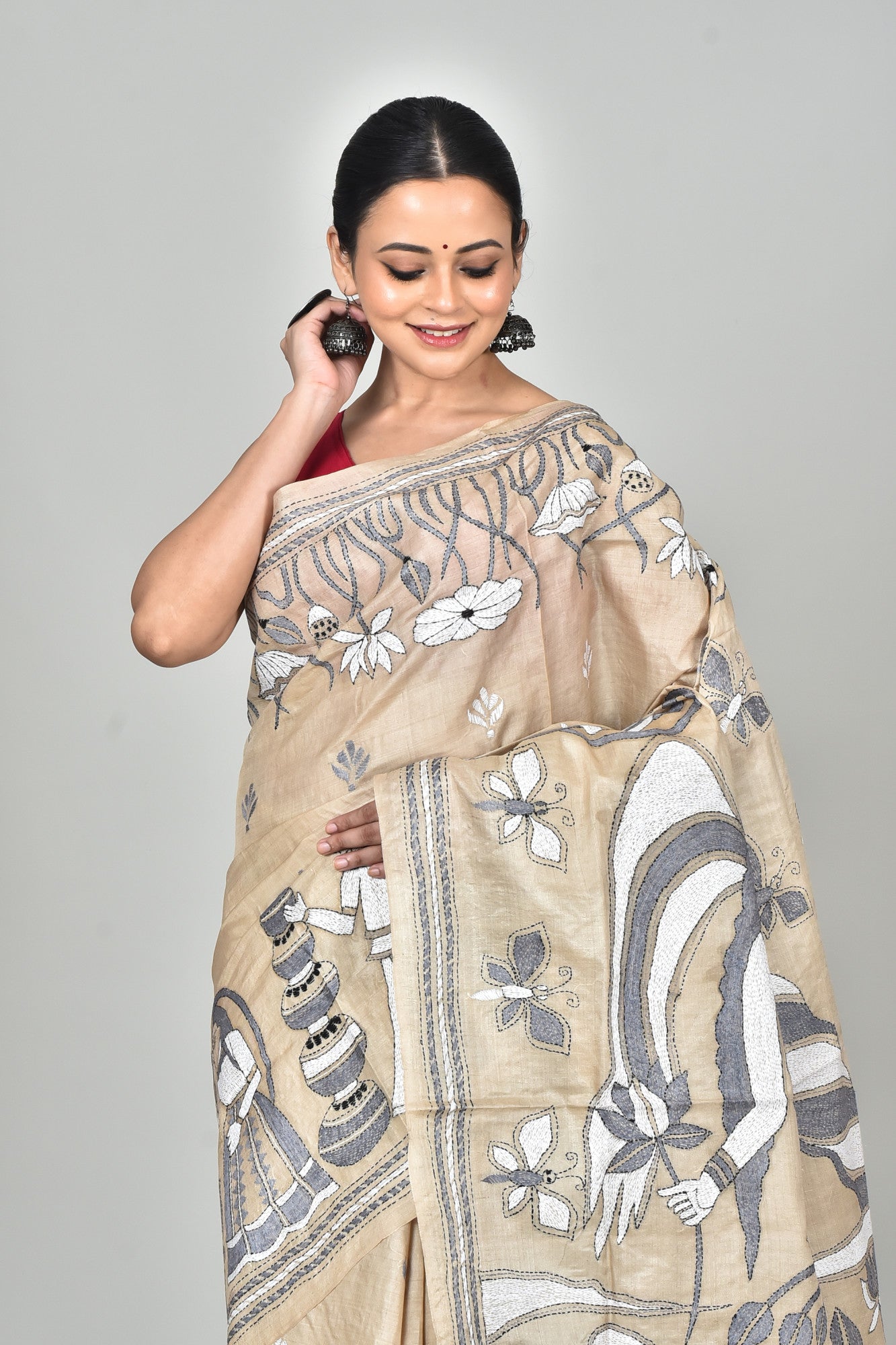 GACHI SILK KANTHA SAREE Thumbnail