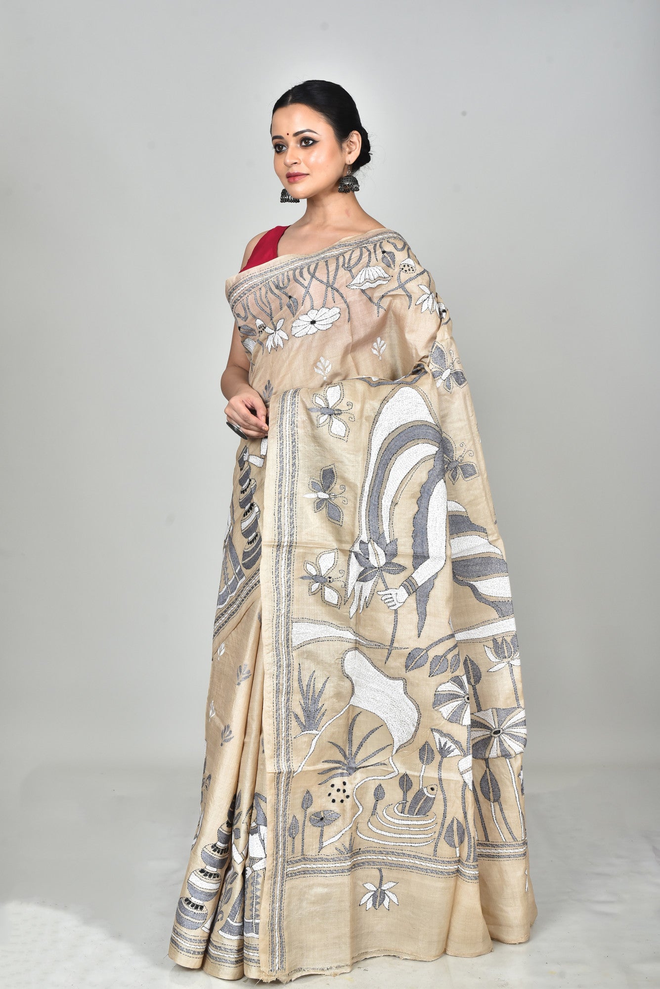 GACHI SILK KANTHA SAREE Thumbnail