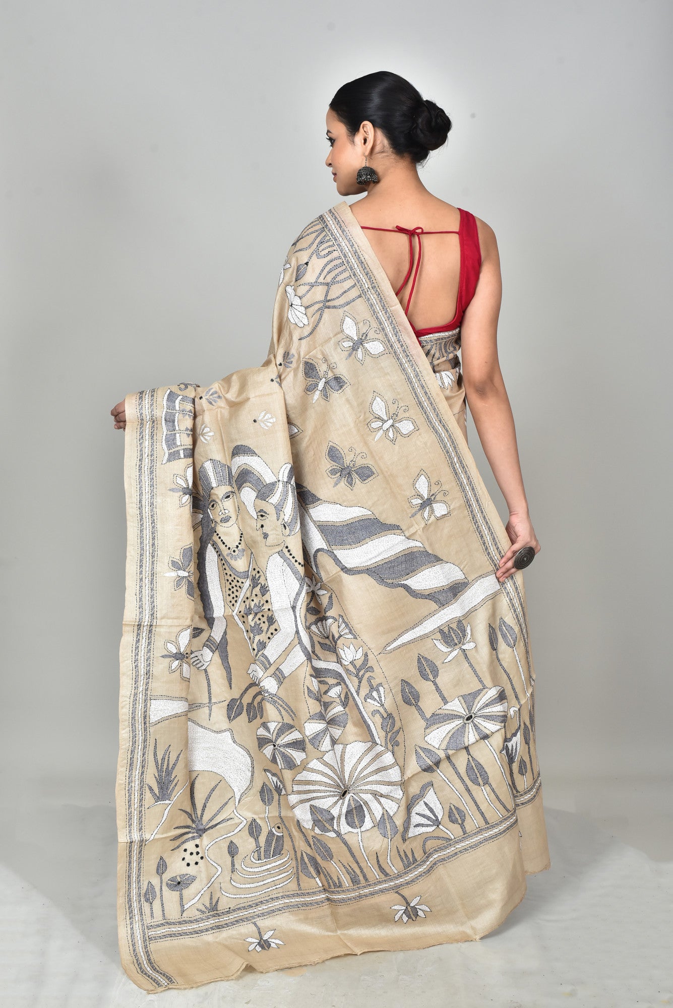 GACHI SILK KANTHA SAREE Thumbnail